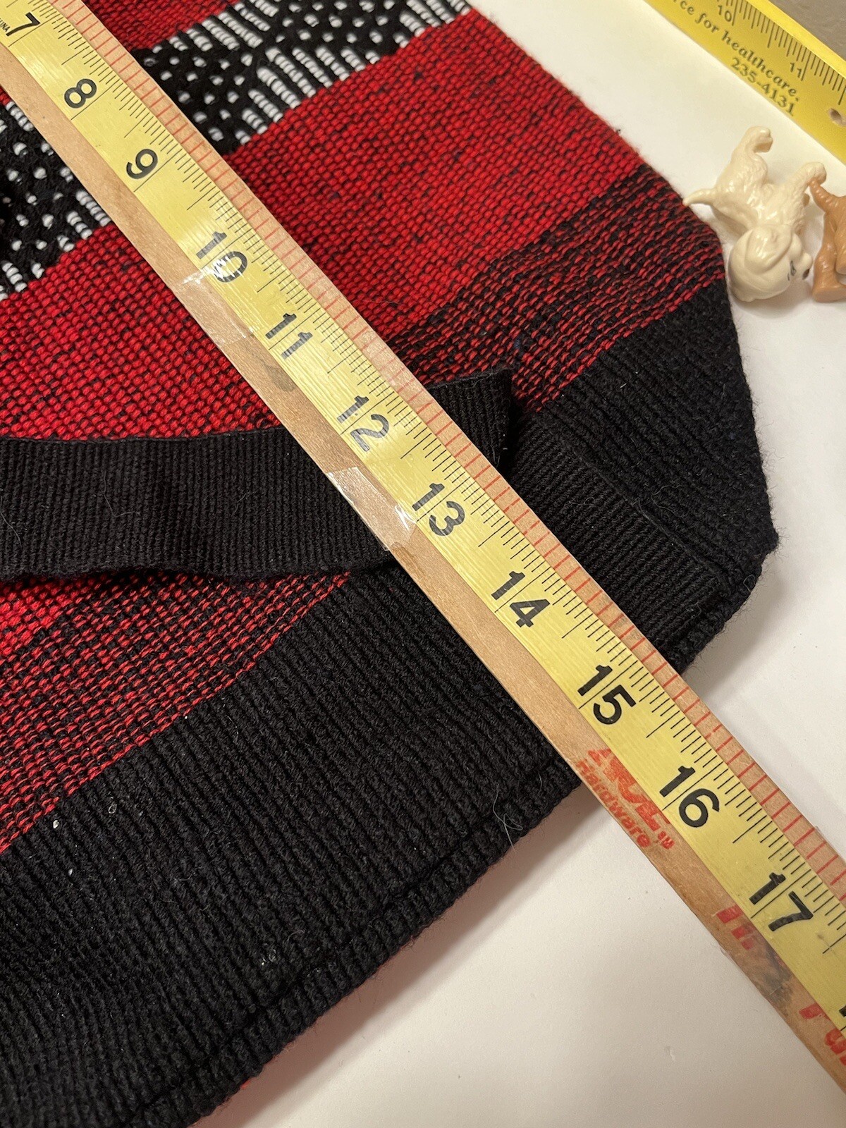 Backpack Beach Bag Boho Hippie Rasta Woven Red Black Mazatlan Mexico Back Pack