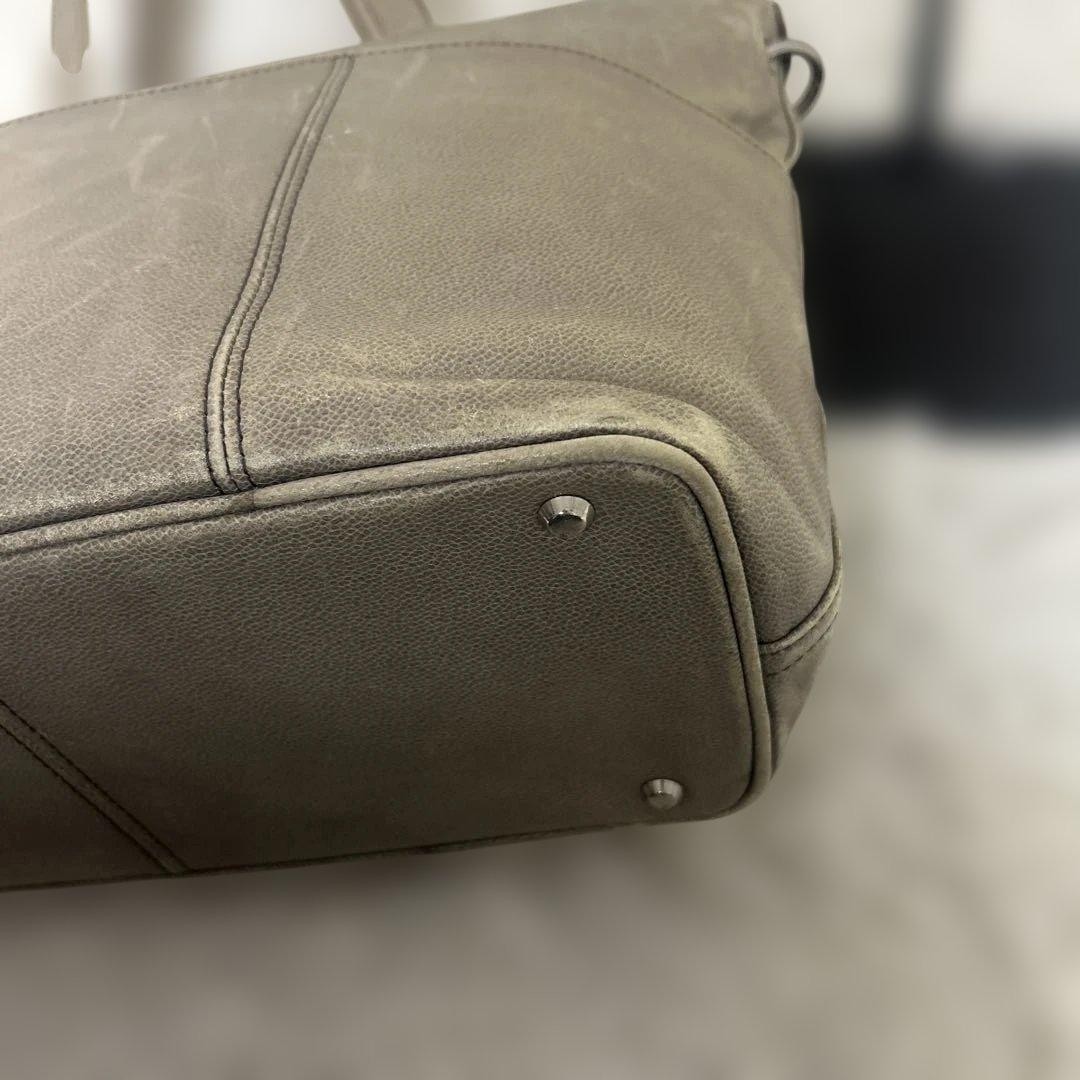 Porter Link Tote Bag Cowhide, cotton blend canvas