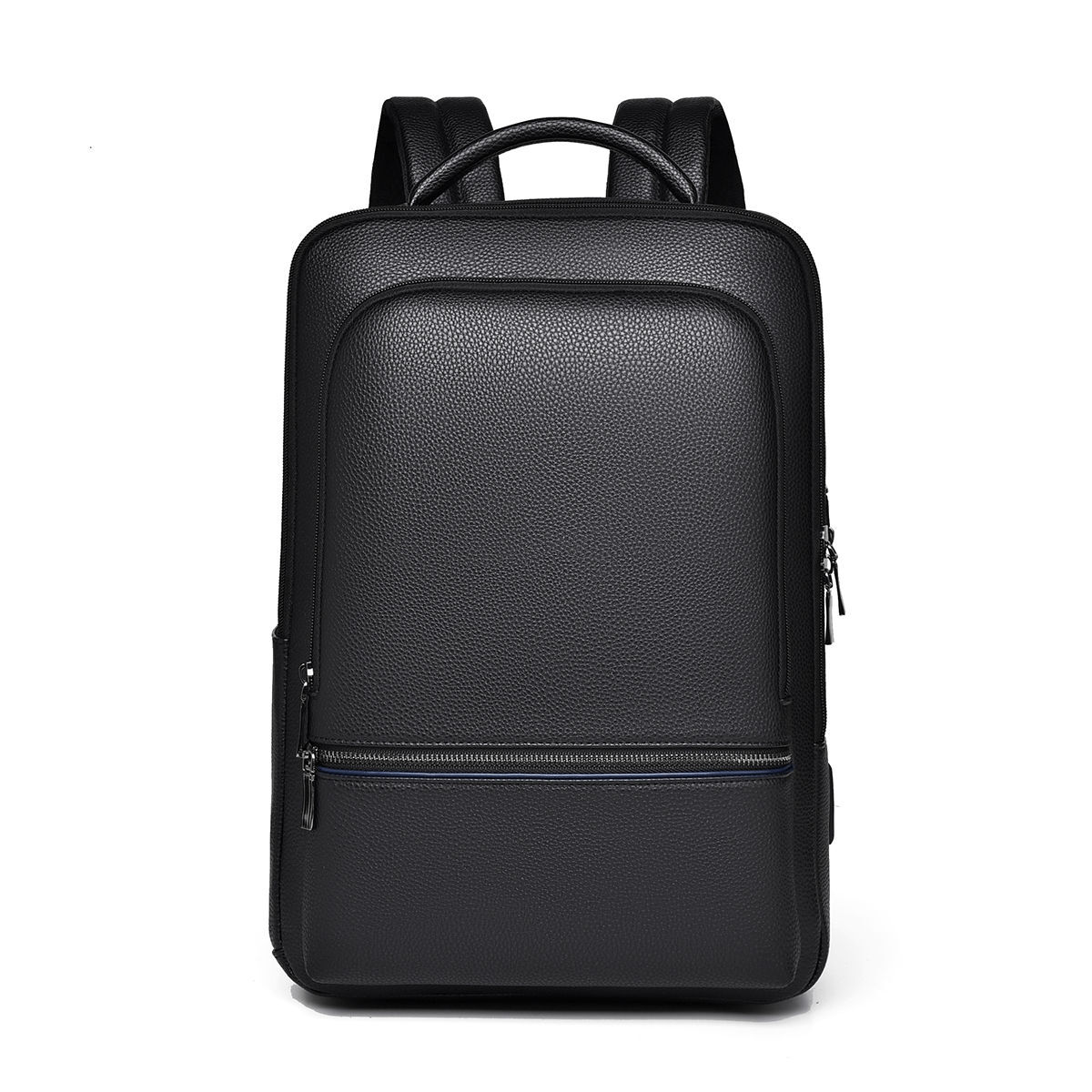 US Business Mens Genuine Leather School Backpack Laptop Travel Waterproof Bag AS