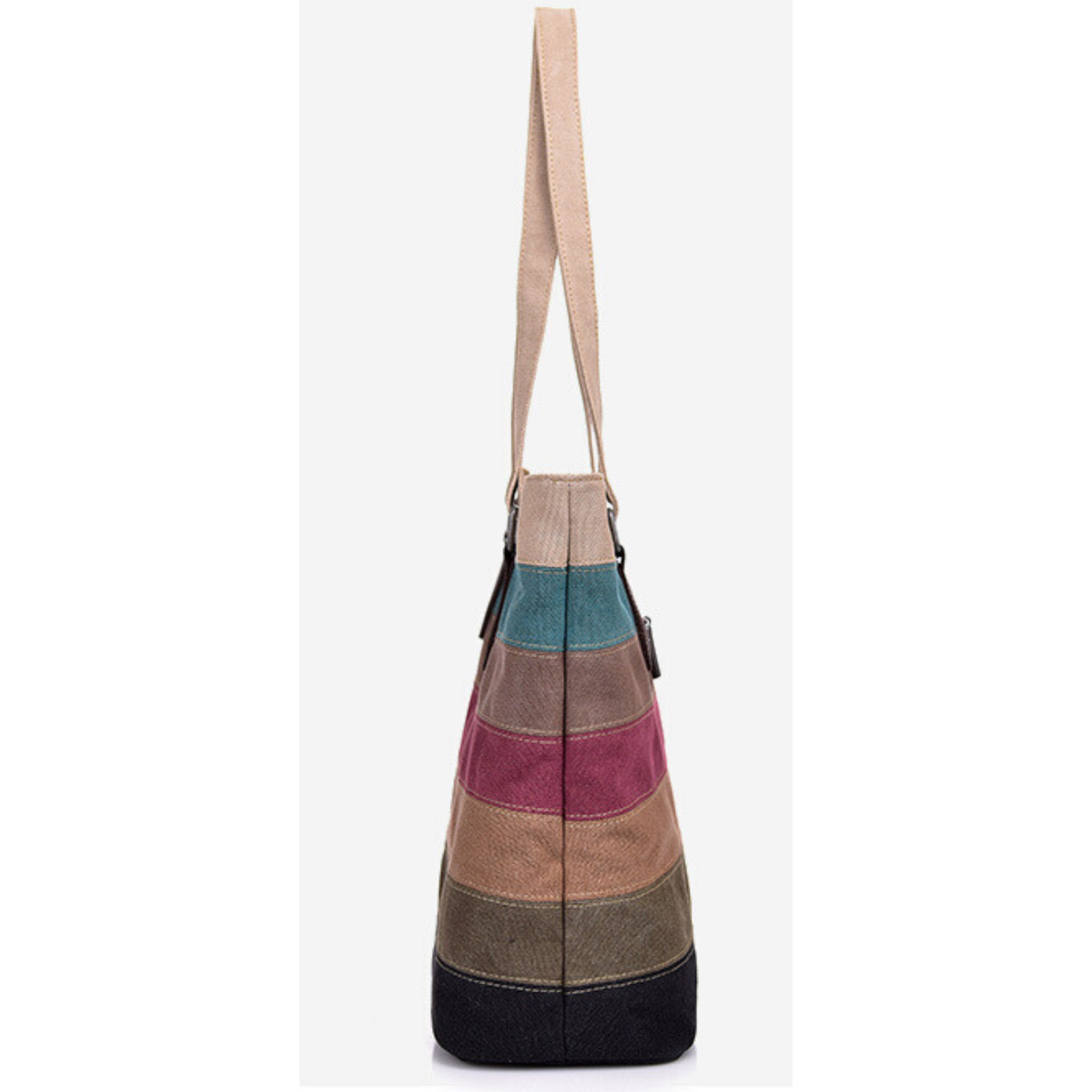 New Large Multi Colour Oxford Cotton Carry Shoulder Messenger Satchel Tote Bag