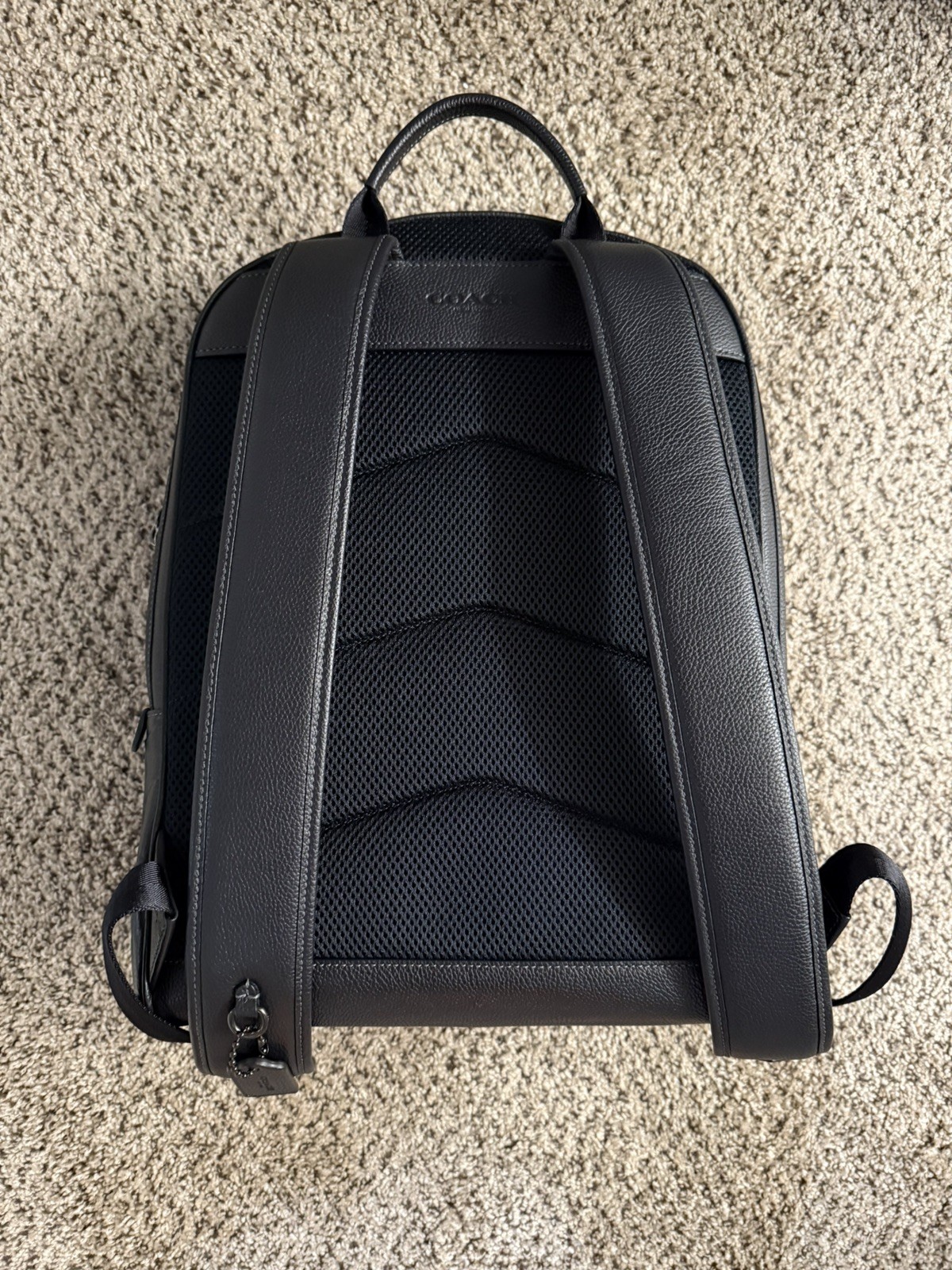 Coach Men’s Backpack Charter Signature Leather 16″ Laptop Black New Without Tags