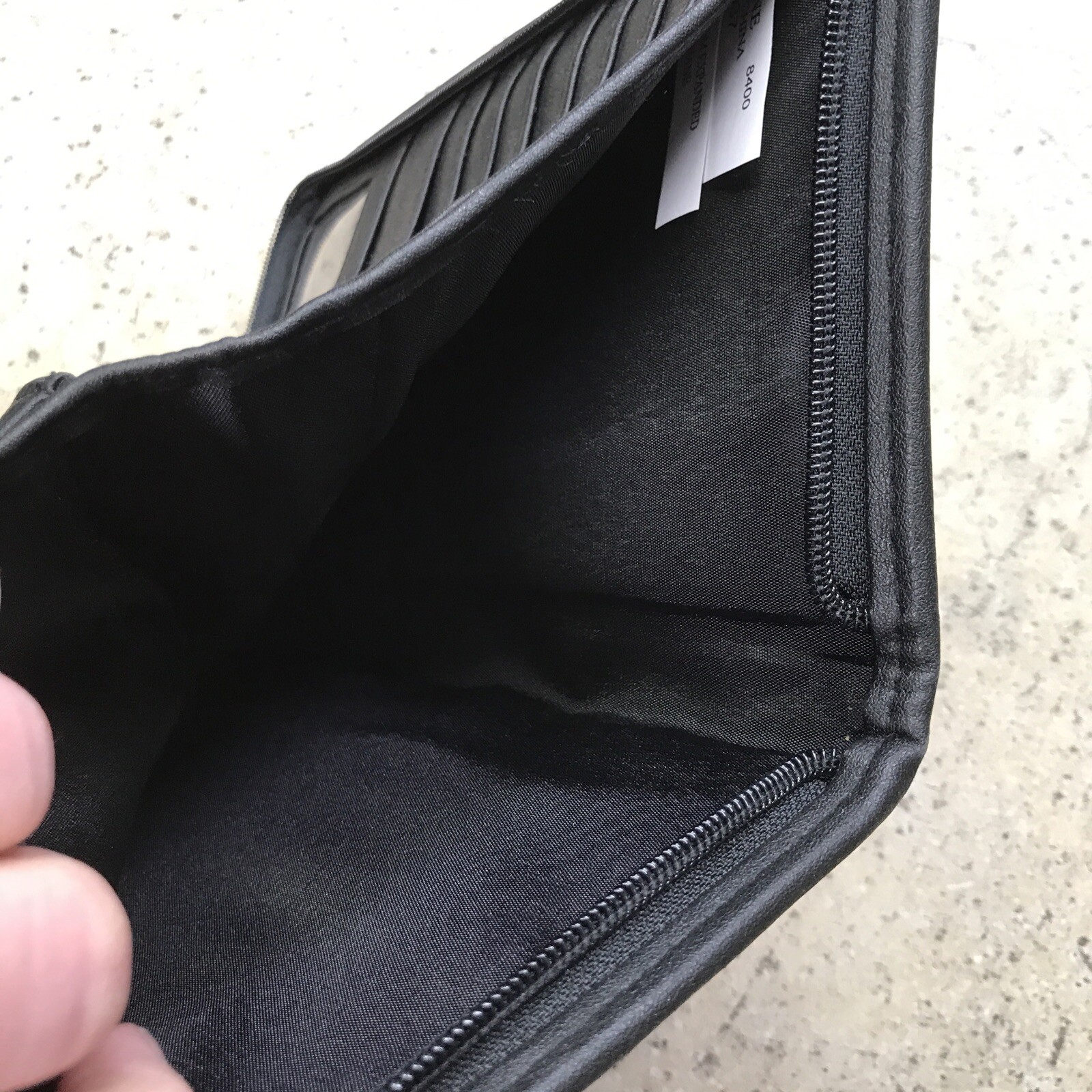 Large Leather Traveler’s Wallet Portfolio GEMLINE Zip-Around – Nice! Fast Ship!
