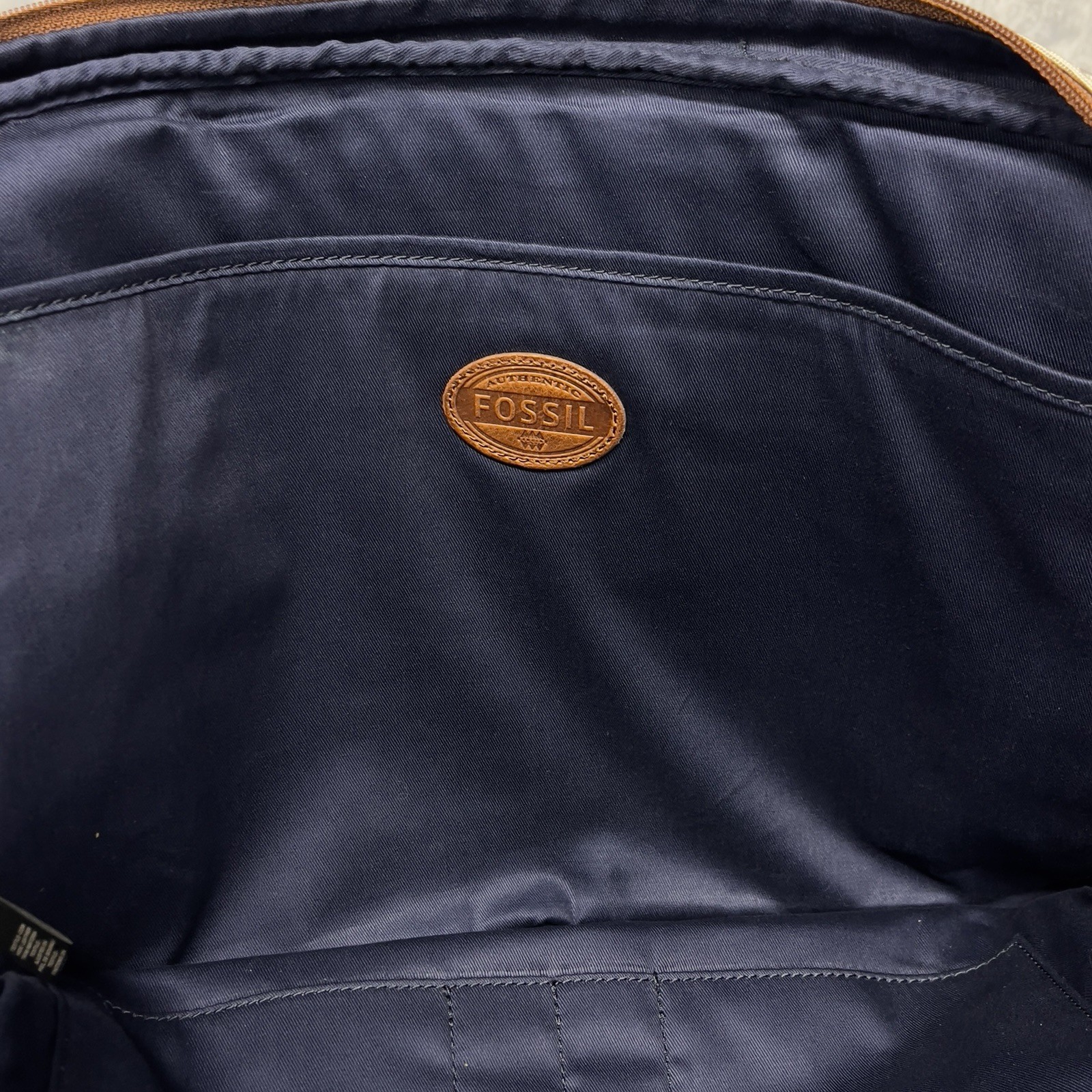 Fossil estate document Messenger Bag Shoulder Bag Leather Handles Twill Leather
