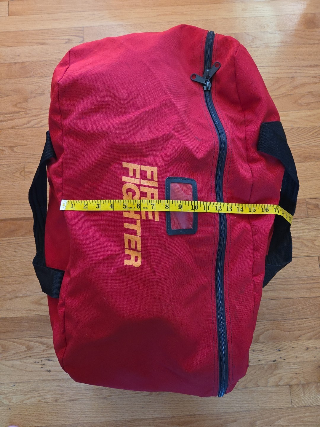 Red Canvas Fire Fighter Duffle Bag Extra Large Fire Craft Gear Bags Vintage