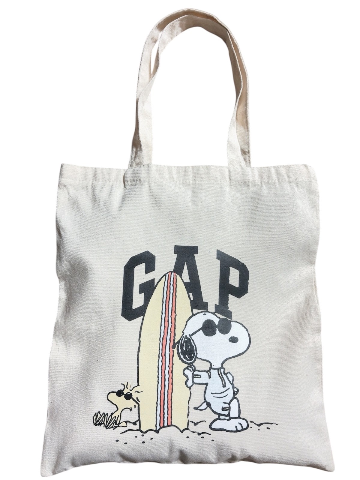 RARE 90s Vintage Peanuts Snoopy Canvas Tote Bag Made in Japan
