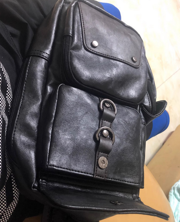 New Fashion Mens Leather Shoulder Chest Bag Waist Messenger Sling Crossbody Bags