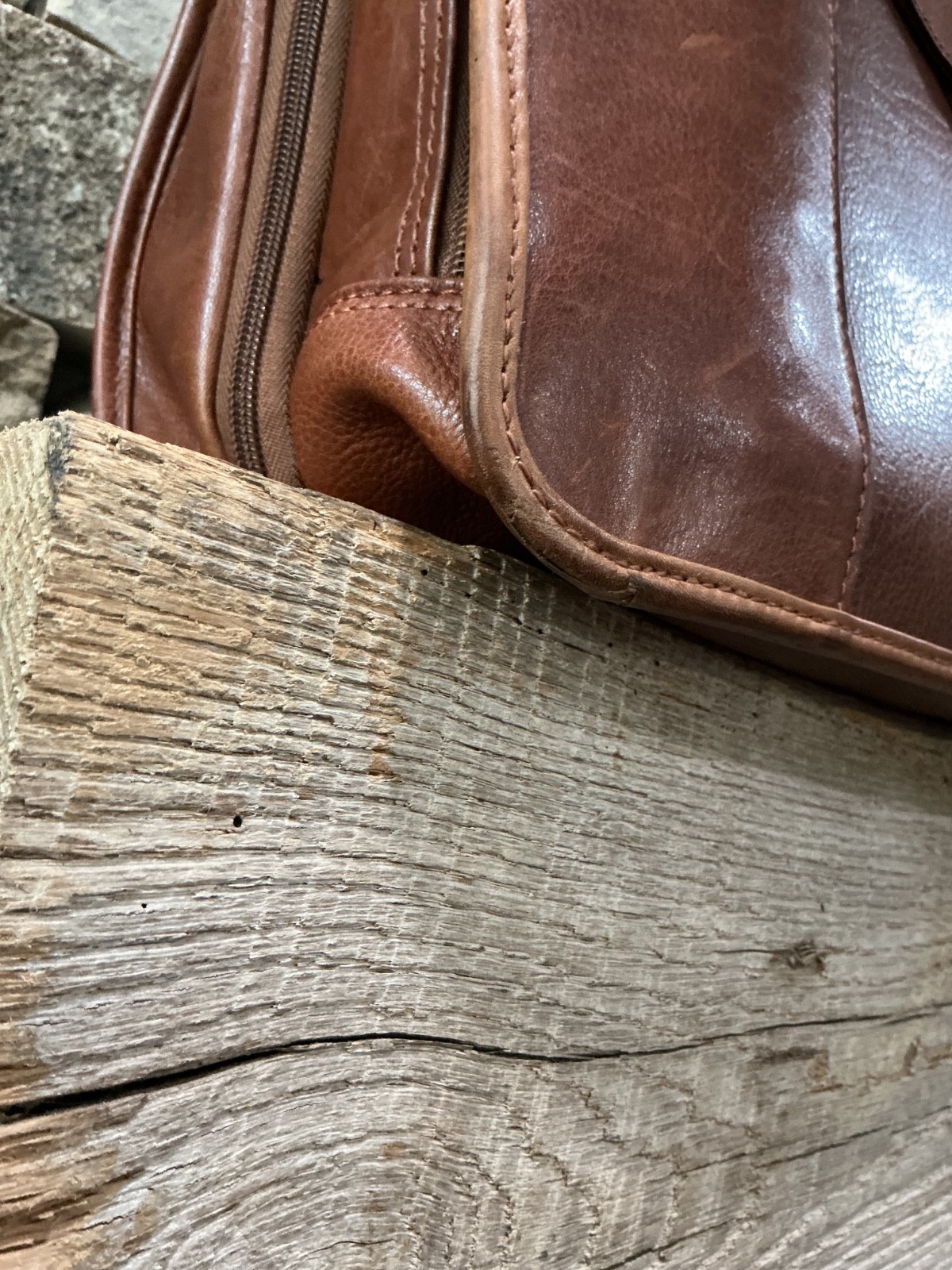 WILSON LEATHER Brown Genuine Leather Briefcase Travel Bag Laptop Expanding VG ❤️
