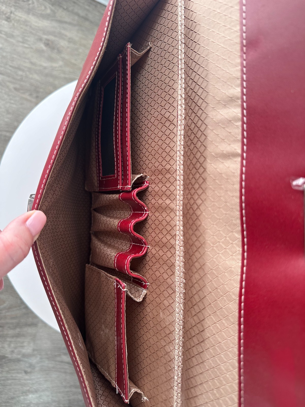 McKlein Edgebrook 15 in. Rolling Laptop Briefcase Red