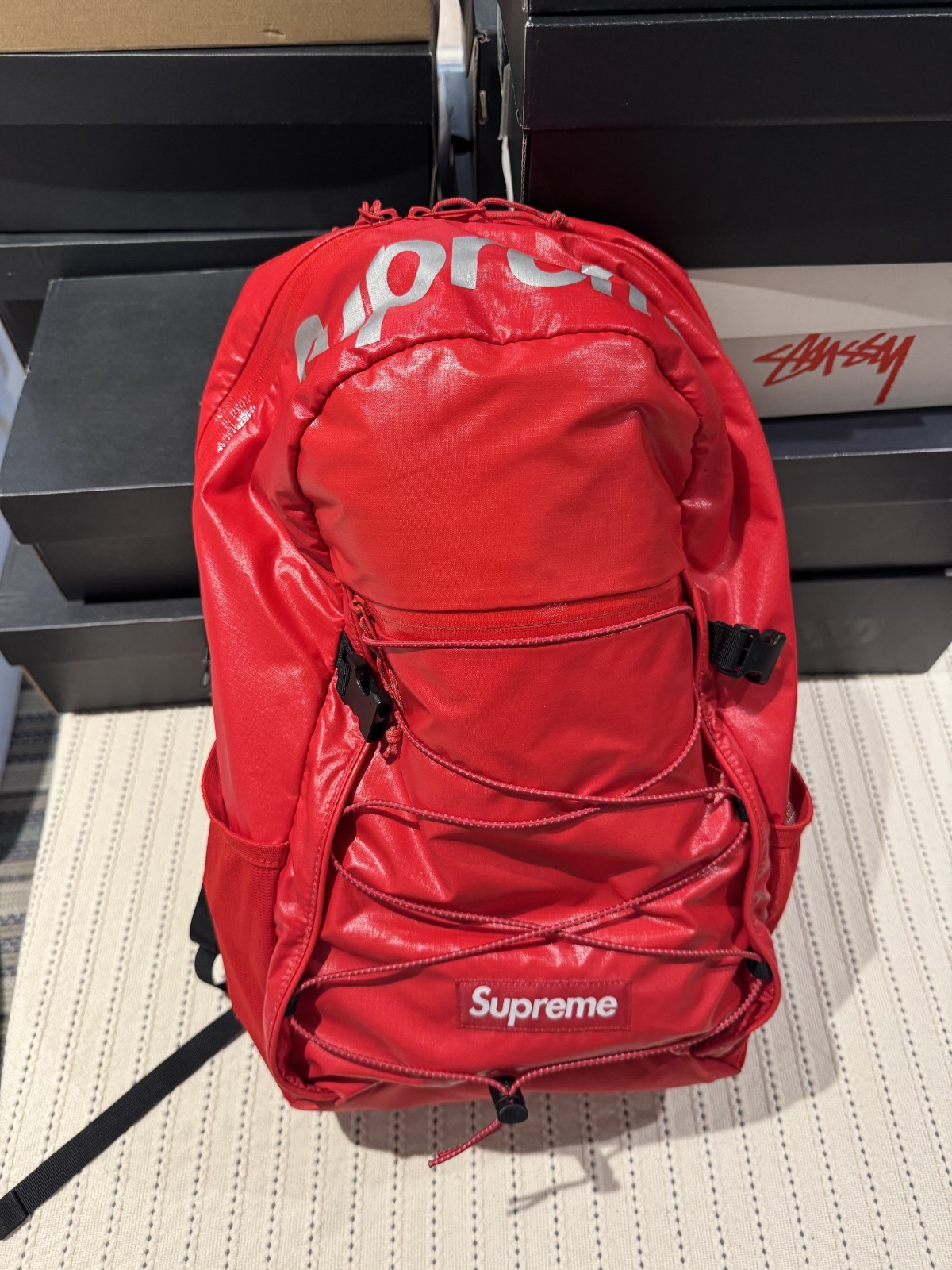 Supreme Backpack FW17 Red Fall Winter 2017 Cordura