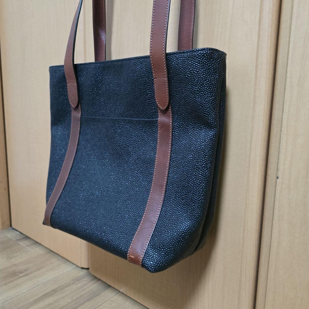Mulberry Tote Bag Black Leather Shoulder Purse Used Excellent Condition