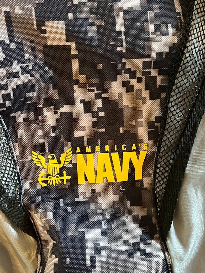America’s Navy Cinch Sack Drawstring Bag Backpack, Gray & Camo