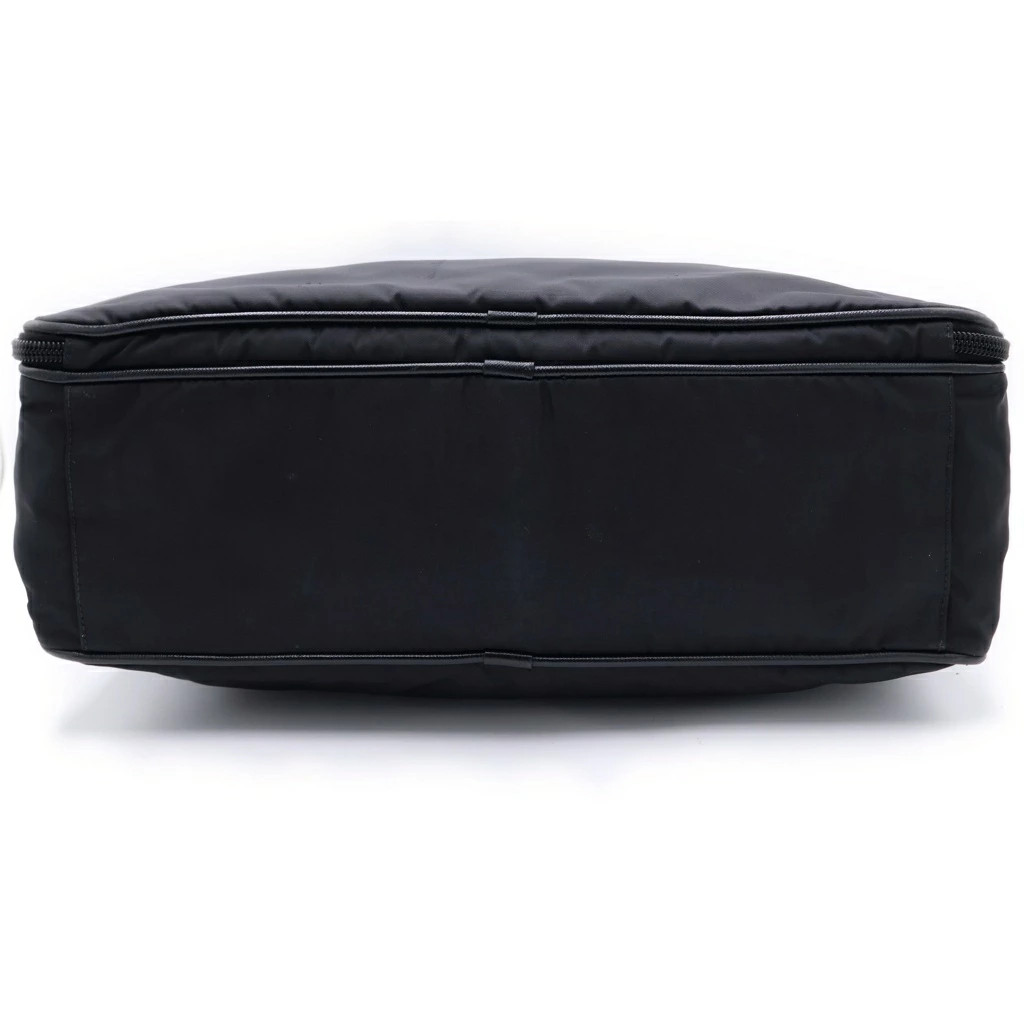 PRADA Re Nylon Saffiano Leather Triangle Logo Duffle Bag Black 2Vc796