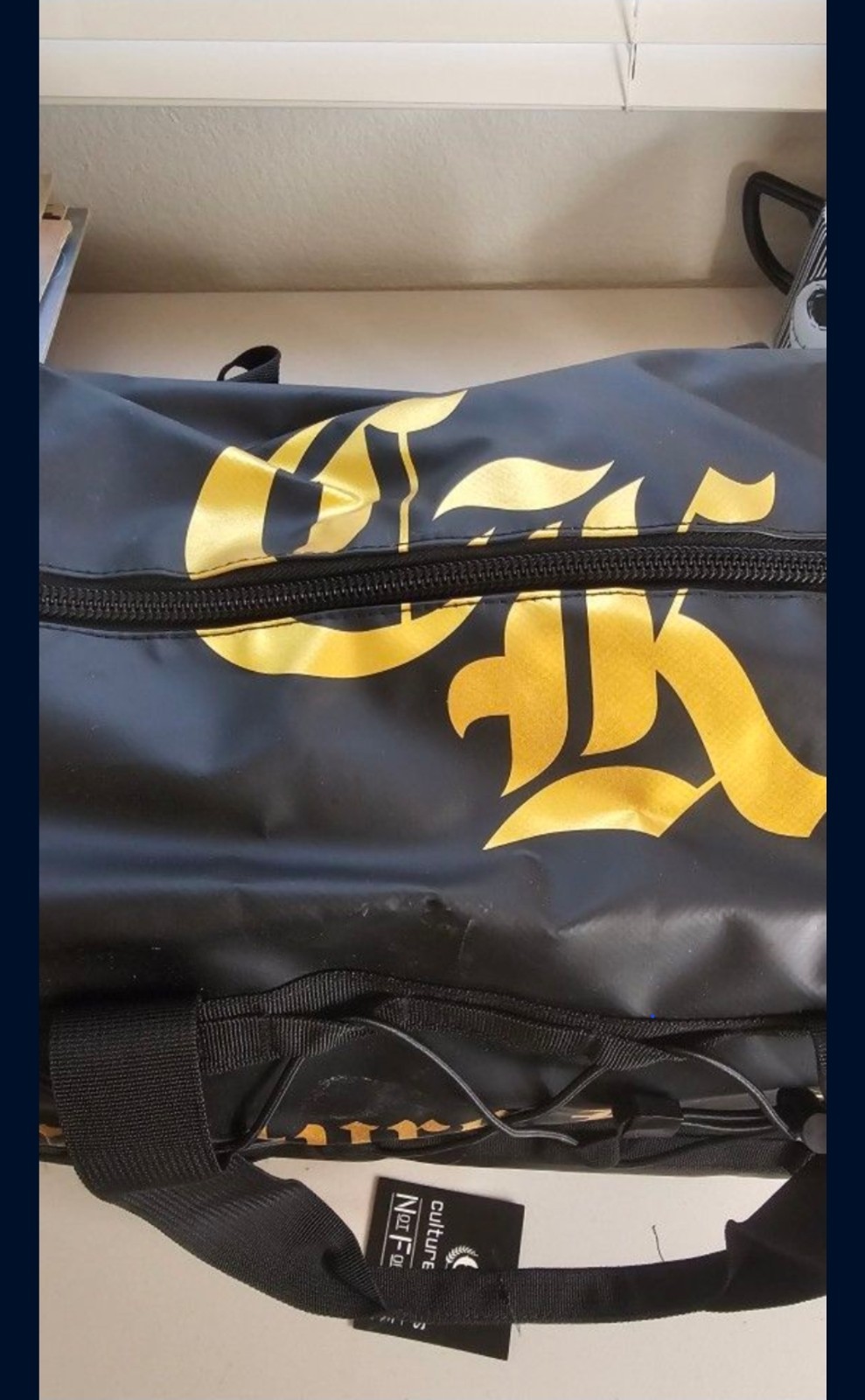 Culture Kings Duffle Bag Elite Black and Gold Duffle Bag Rare Exclusive PromoNWT