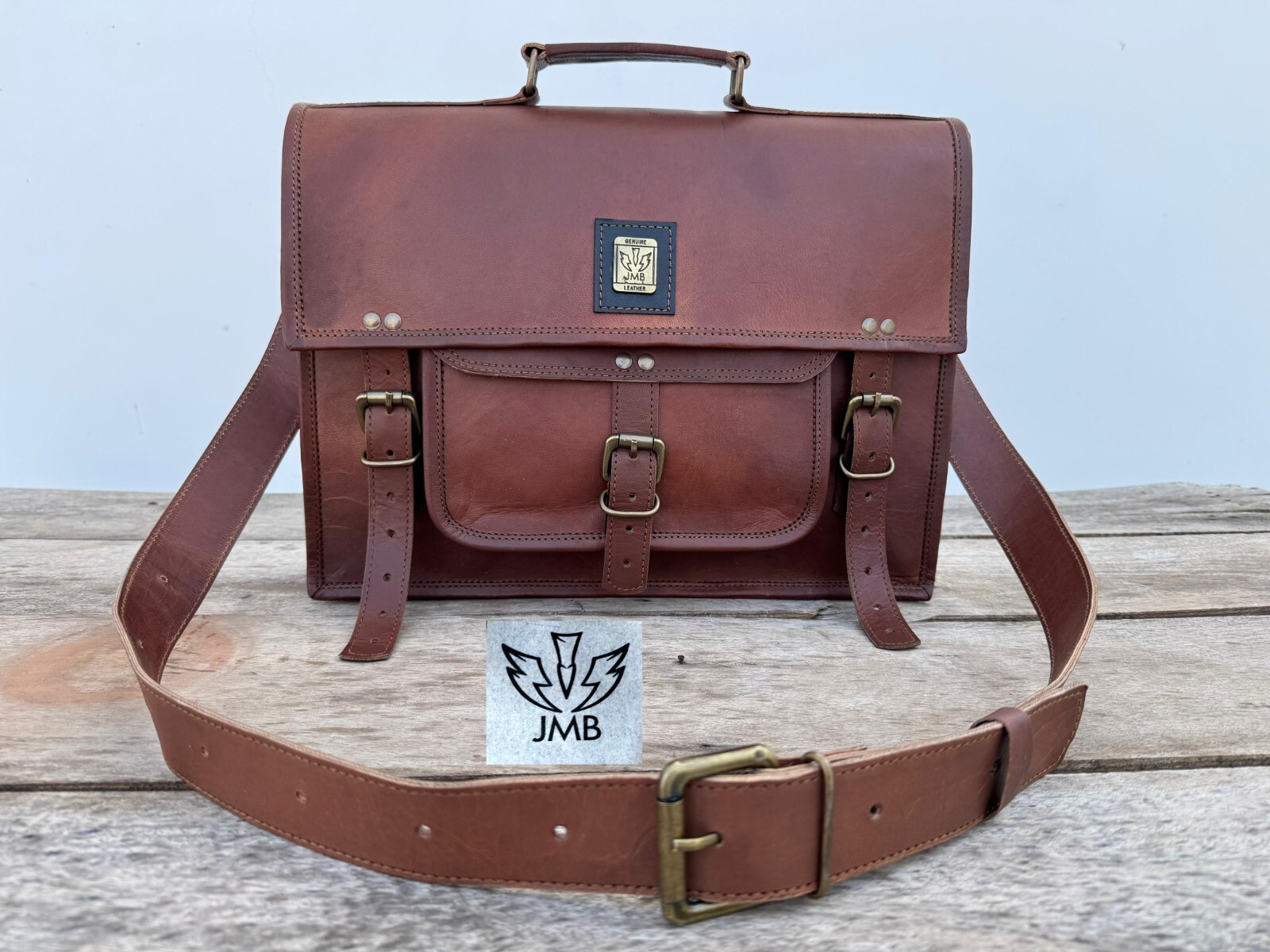Genuine Men’s Handmade Leather Backpack Bag Travel Laptop New Rucksack