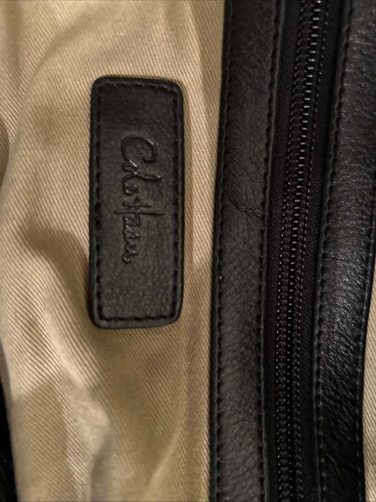COLE HAAN MENS BLK LEATHER WEEKENDER Duffle BAG / Beautiful