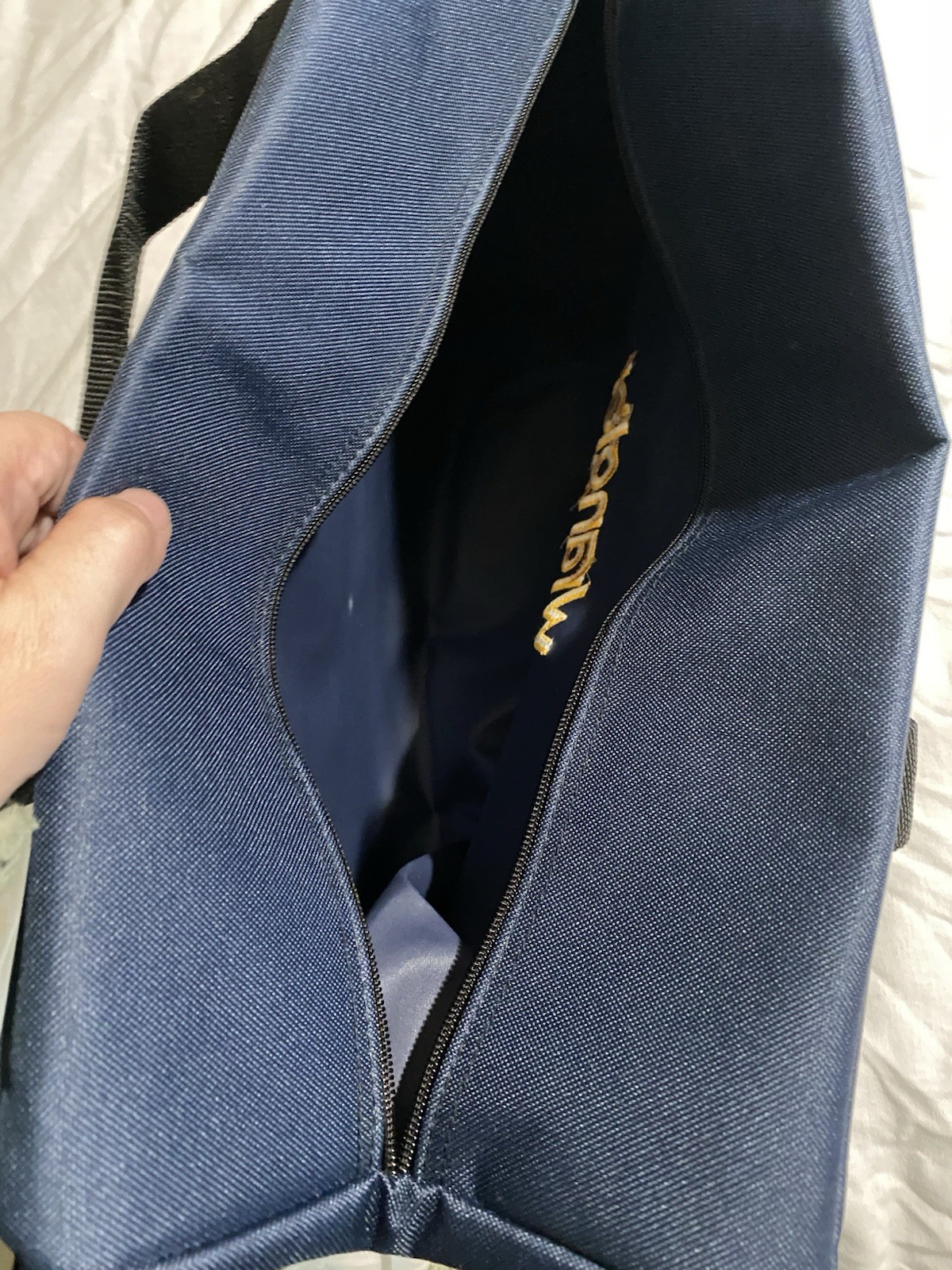 Vintage Wrangler Duffel Bag – Navy Blue and Yellow Unused Condition