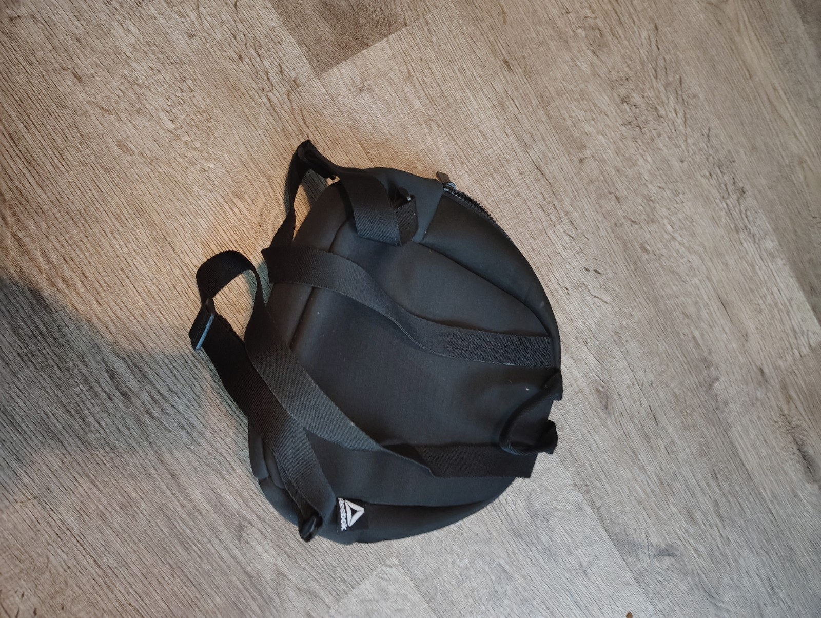Reebok Black/White Logo Sling Crossbody Bag, Zip Closure, Adjustable Strap