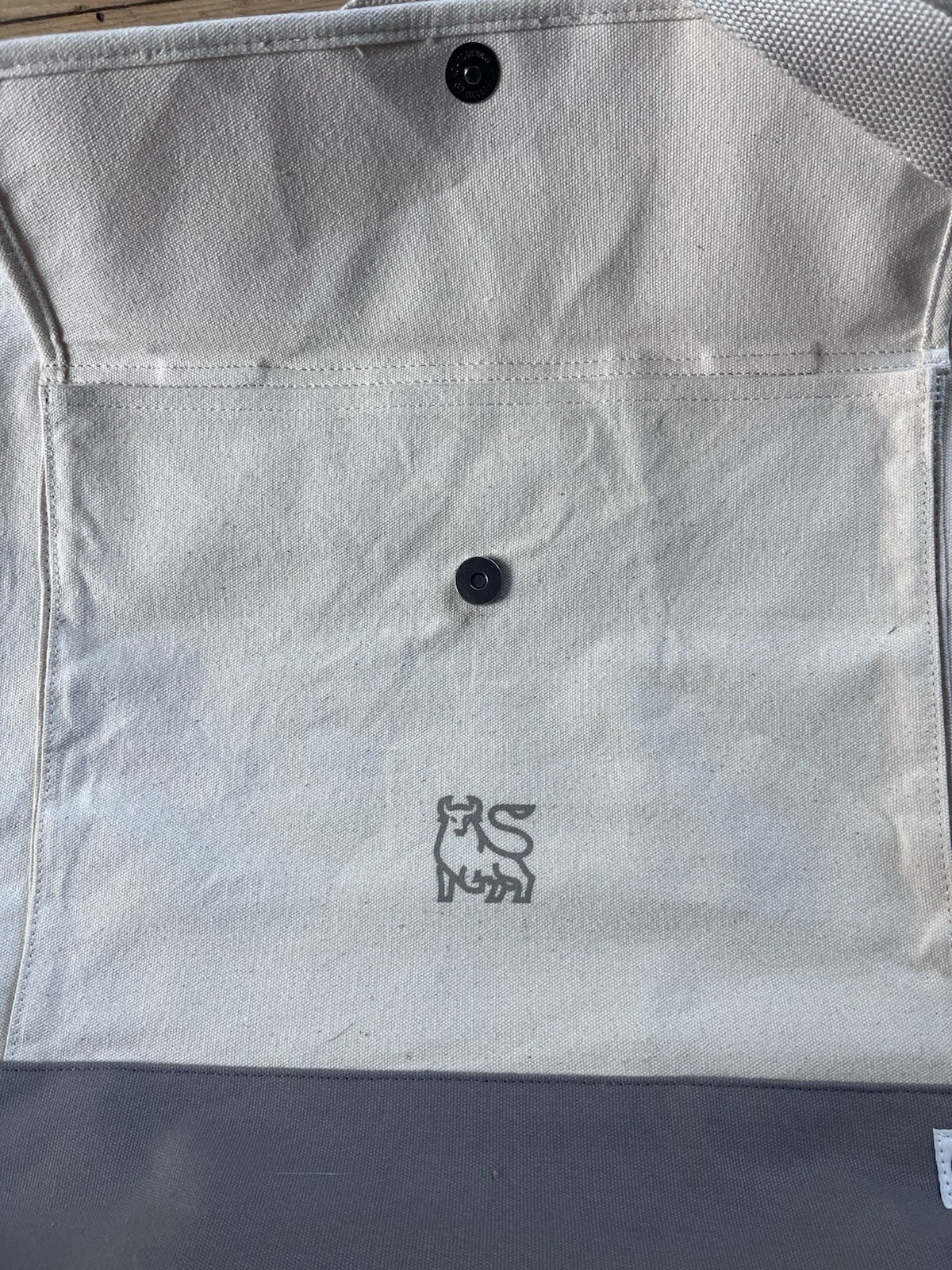 Nwot 100% Authentic Vintage Merrill Lynch Tote Boat Bag Neutral / Taupe Tan