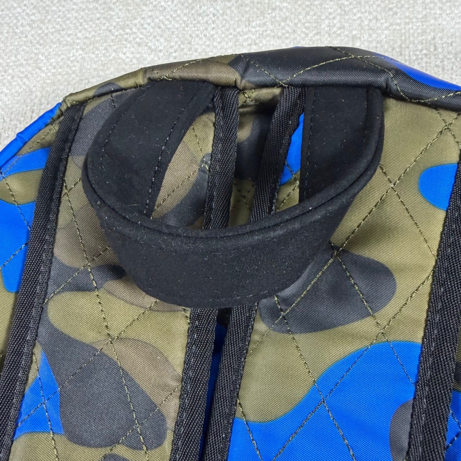 Cookies SF Smell Proof Quilted Camo Backpack Blue Olive Green Gold Hardware Bag