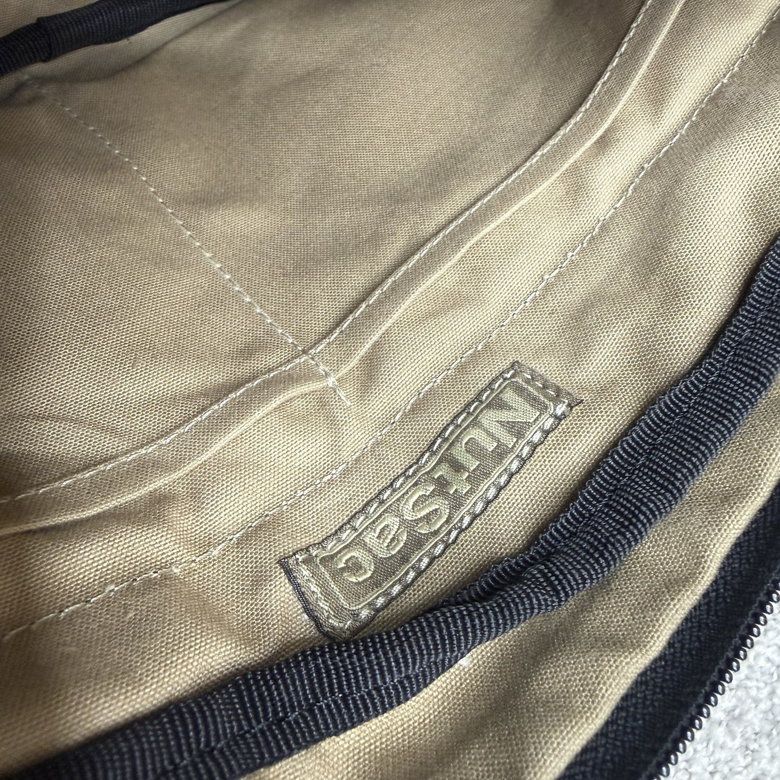 NutSac Canvas Messenger Bag distressed w/ Patch and no shoulder strap