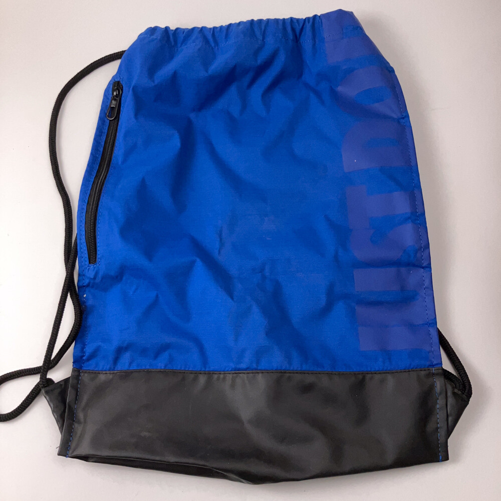 St Joesph College Maine Nike Swoosh Blue White Black Drawstring Gym Bag