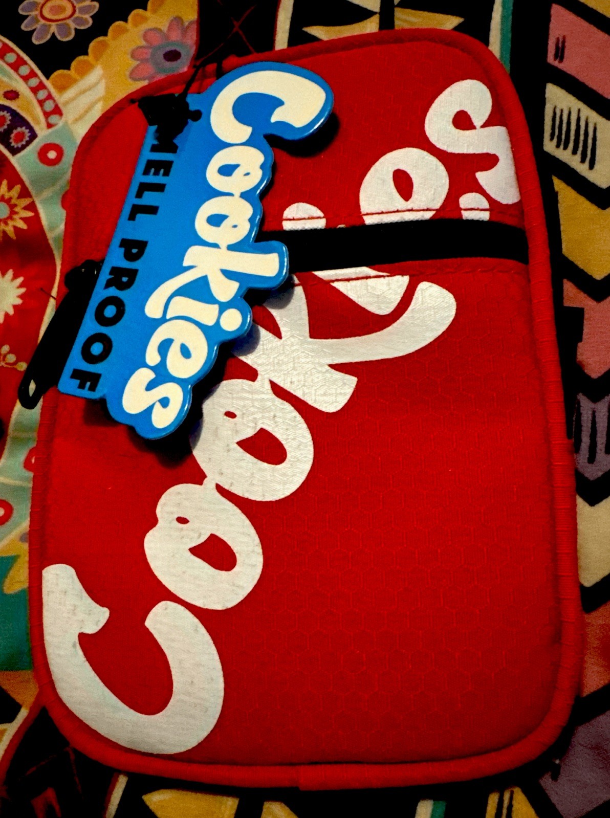 COOKIES – ORIGINAL LOGO HONEYCOMB UTILITY BAG -Approx. 7″ x 5″ x 1″ -SMELL PROOF