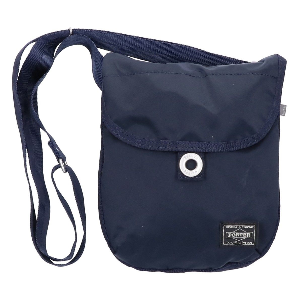 Authentic PORTER Mini Frame Bag Navy Nylon 19cm x 22cm x 1cm Unisex Authentic