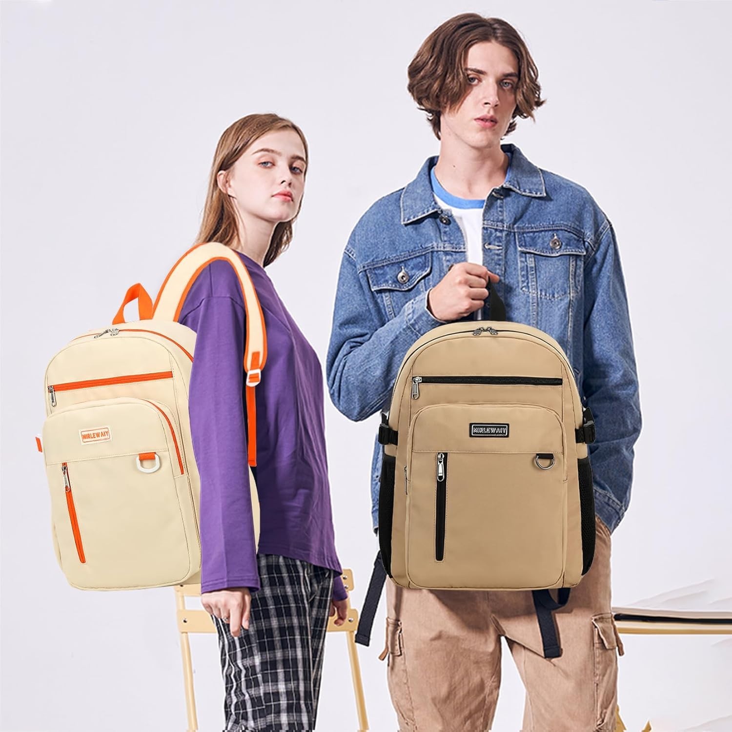 Classical School Backpack Lightweight Daypack Travel Work Bag for Teens