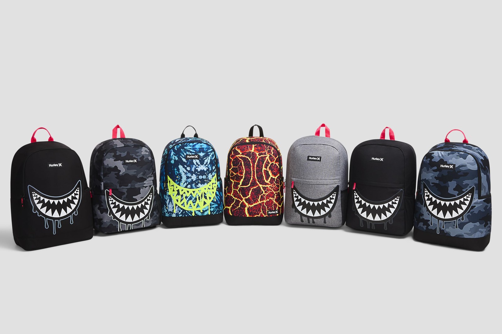 Unisex Kids Graphic Backpack Dark Grey Camo Black Casual School Bag Daypack