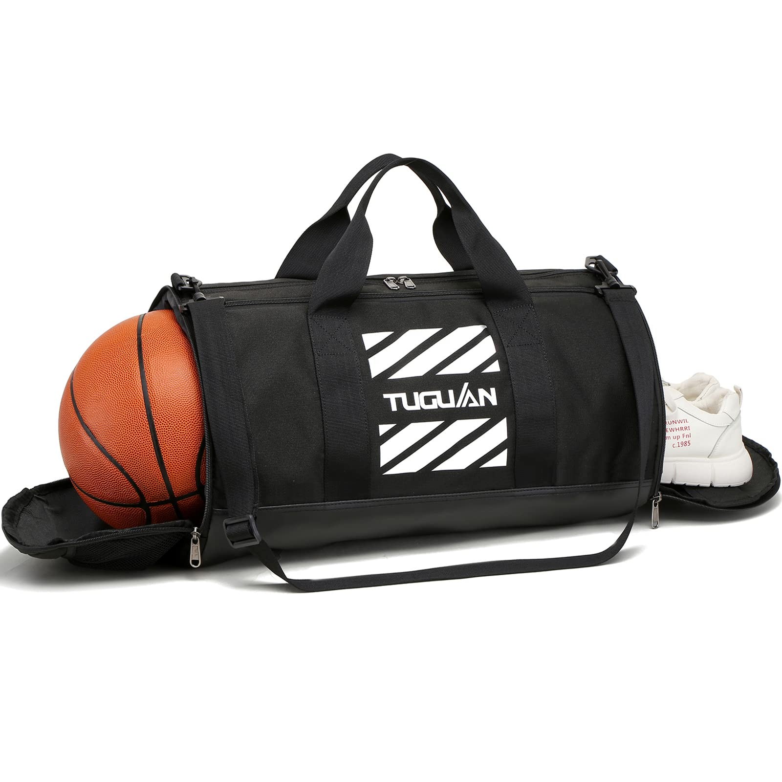 40L Gym Bag for Men Women with Wet Pocket & Shoe Compartment Travel Duffle Bag