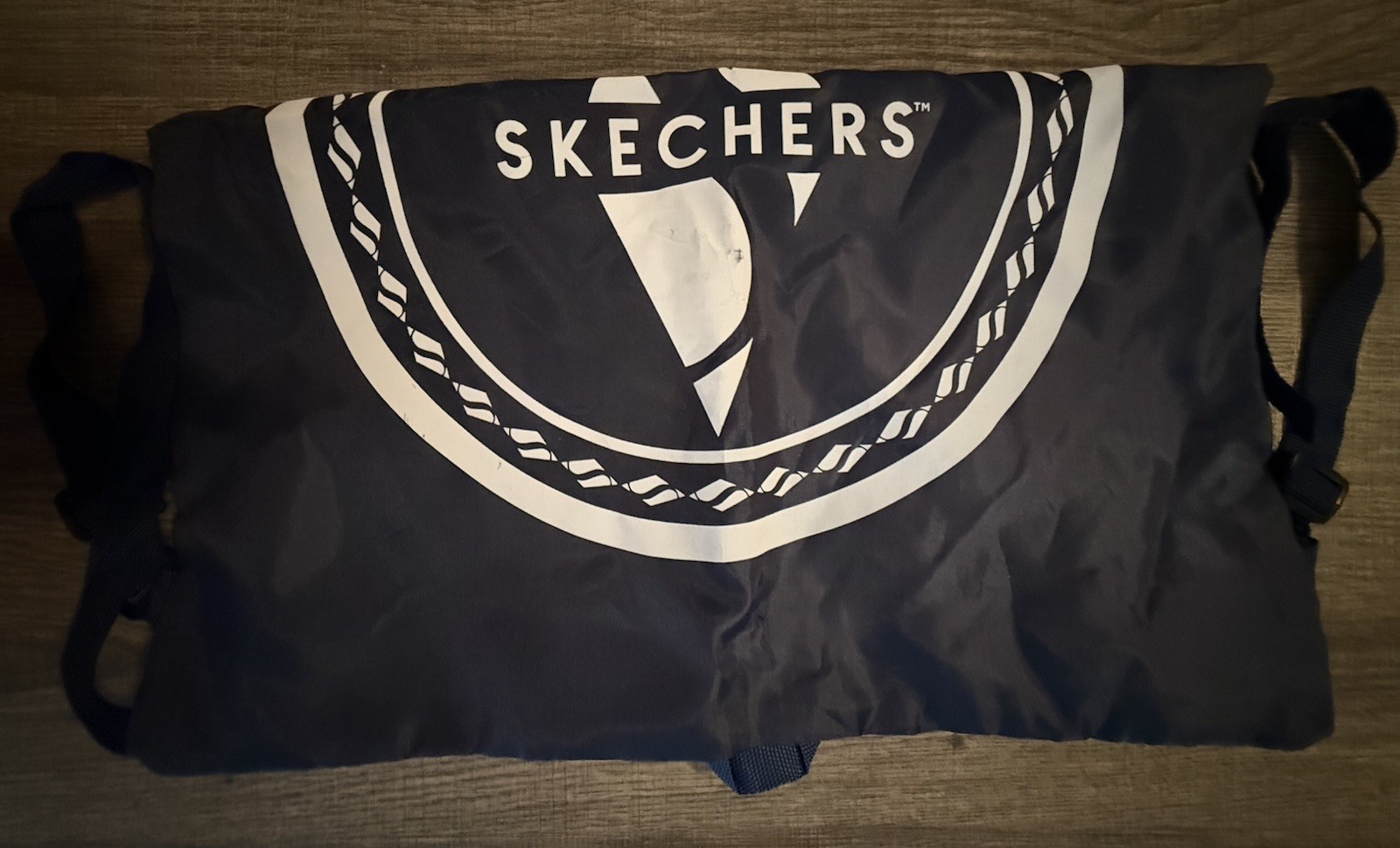 Skechers Brand Backpack – Nylon Drawstring Gym Shoe Bag Carry Tote Navy Blue