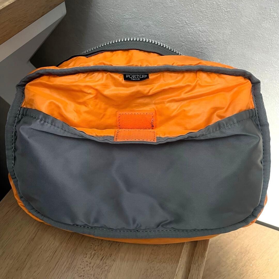 Porter Tanker Waist Bag Silver Gray 2Way Body Bag Nylon Made in Japan 27cm 18cm