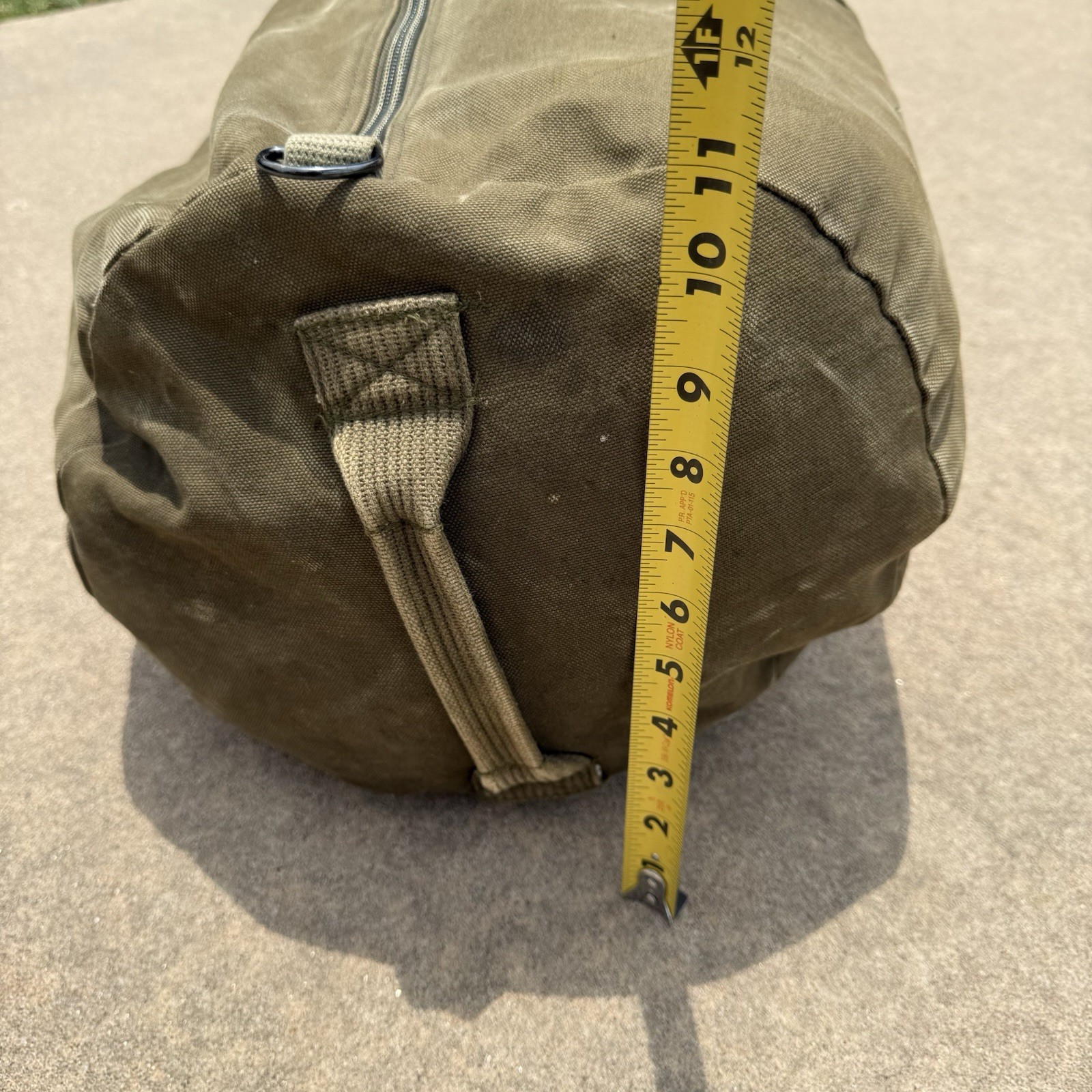 Large Duffle Bag Heavy Duty Cotton Canvas Military Army 36” 3 Handles Distressed