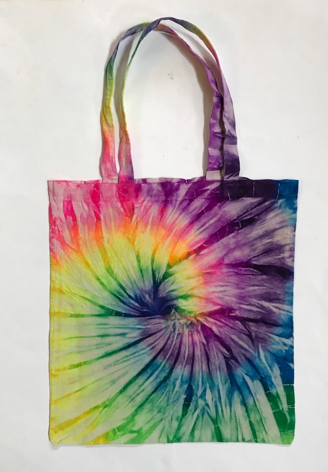 *New* Handmade Tie- Dye Rainbow Tote Bag, 30 Years Experience!