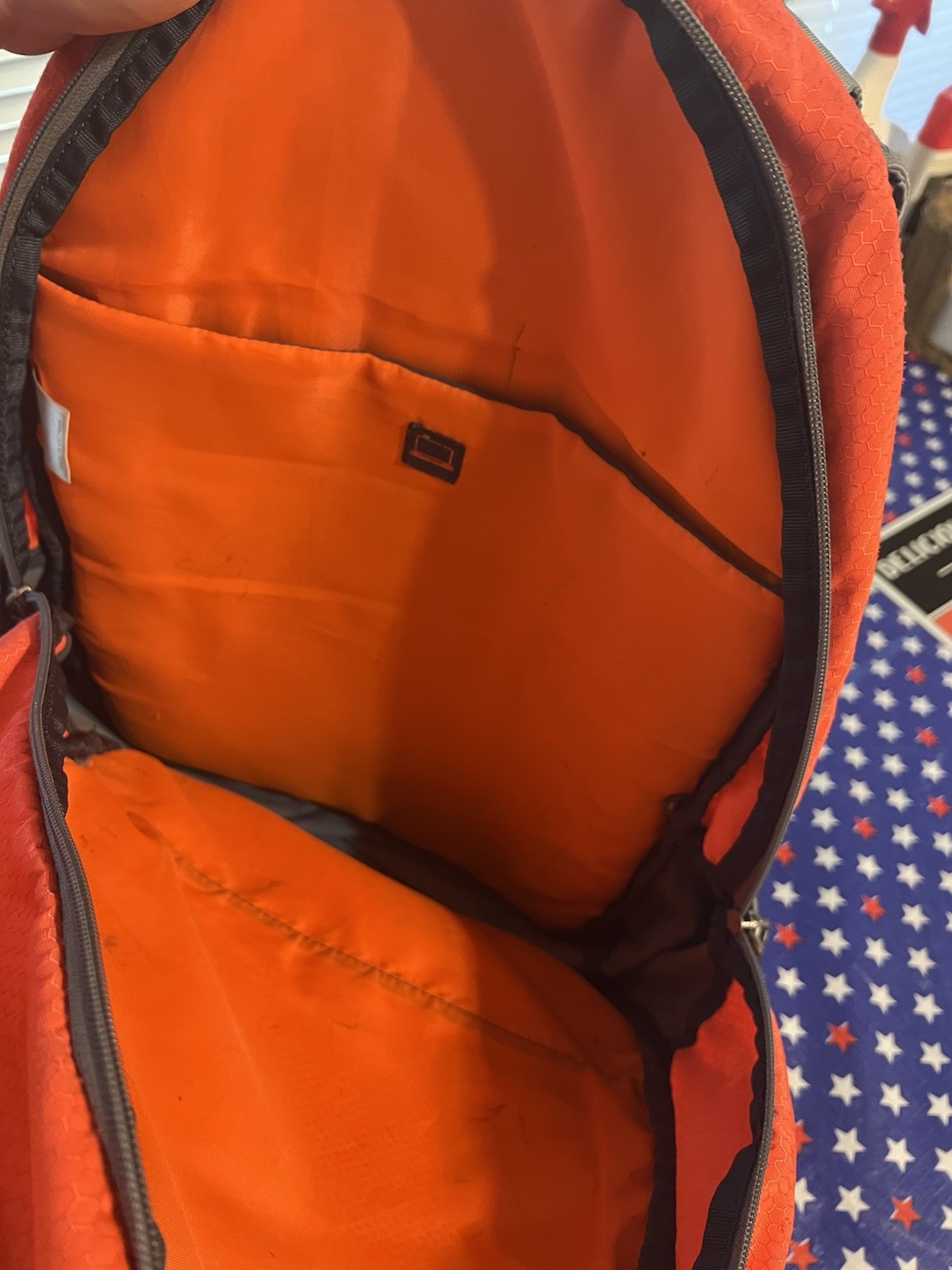 Orange/Gray Adidas Backpack ~20”