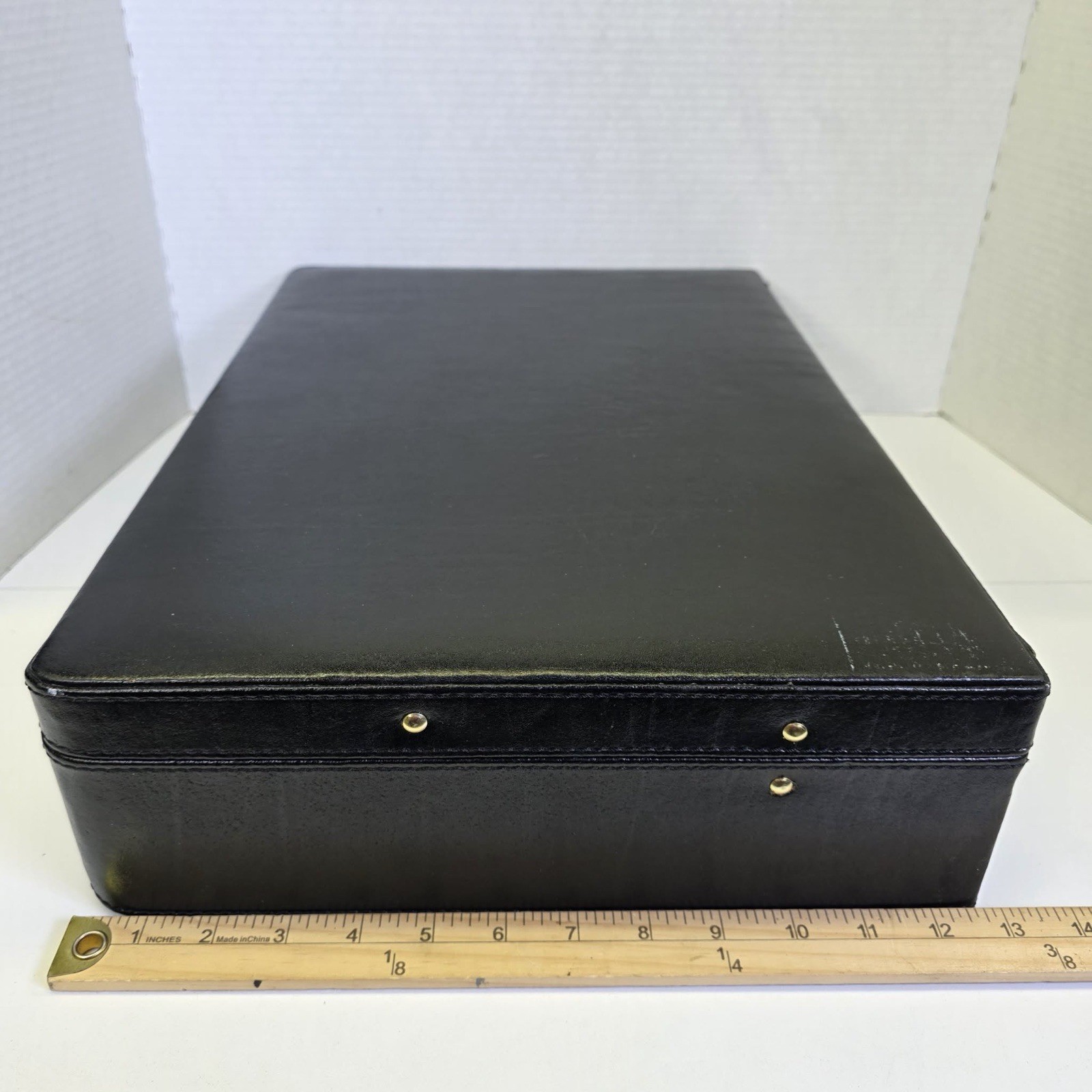 Vintage Sonalin Black Leather Executive Attaché Briefcase 000 Lock