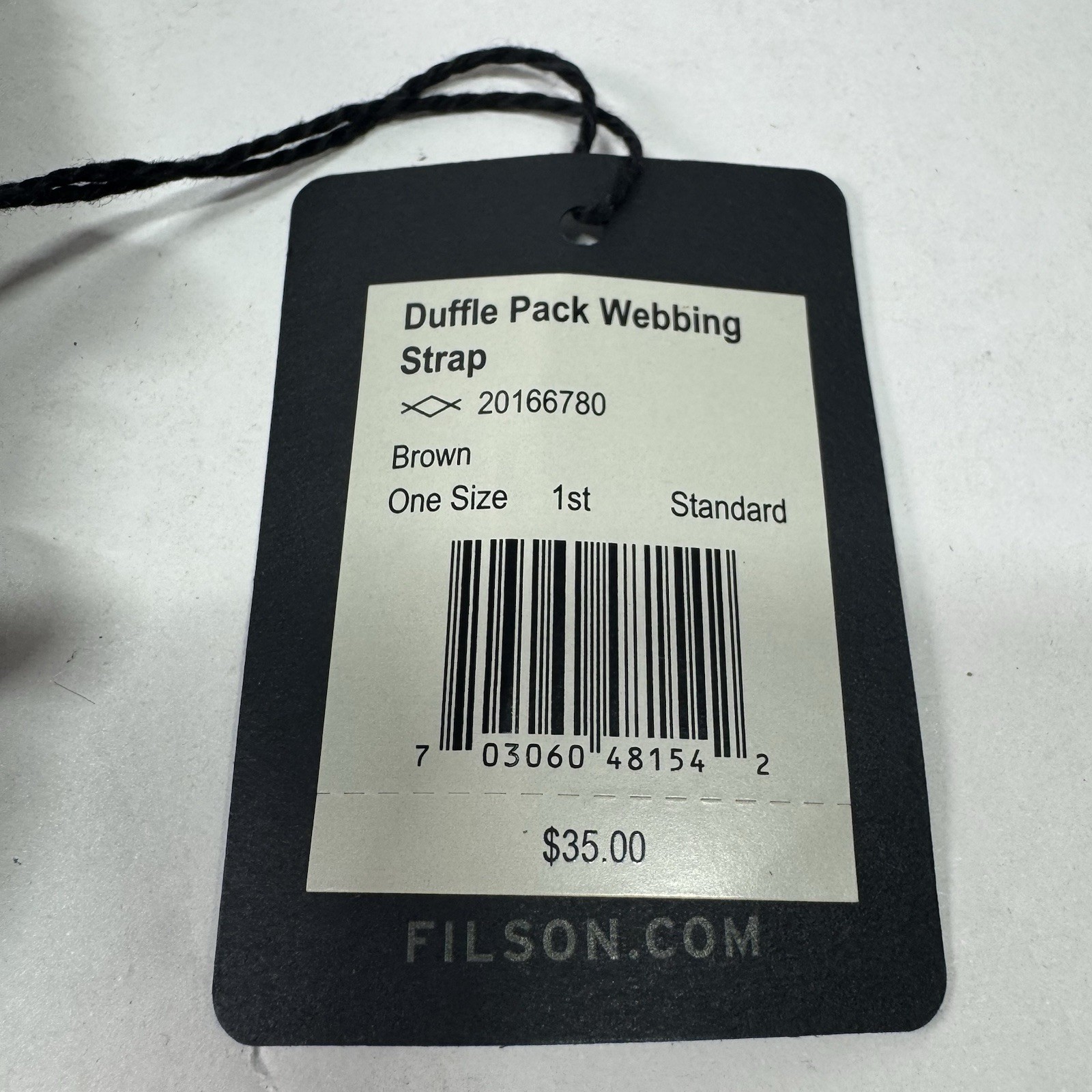 NEW Filson Duffle Pack Webbing Nylon Strap Brown