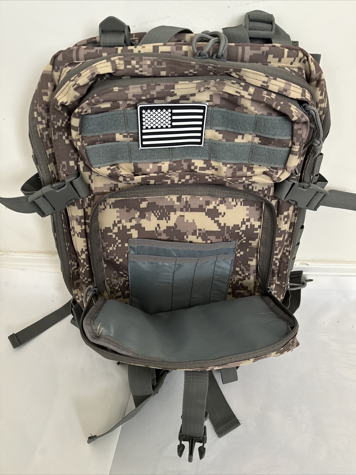 45L Military Tactical Backpack Large Army Men-Outdoor-ACU Camo-New-US Seller