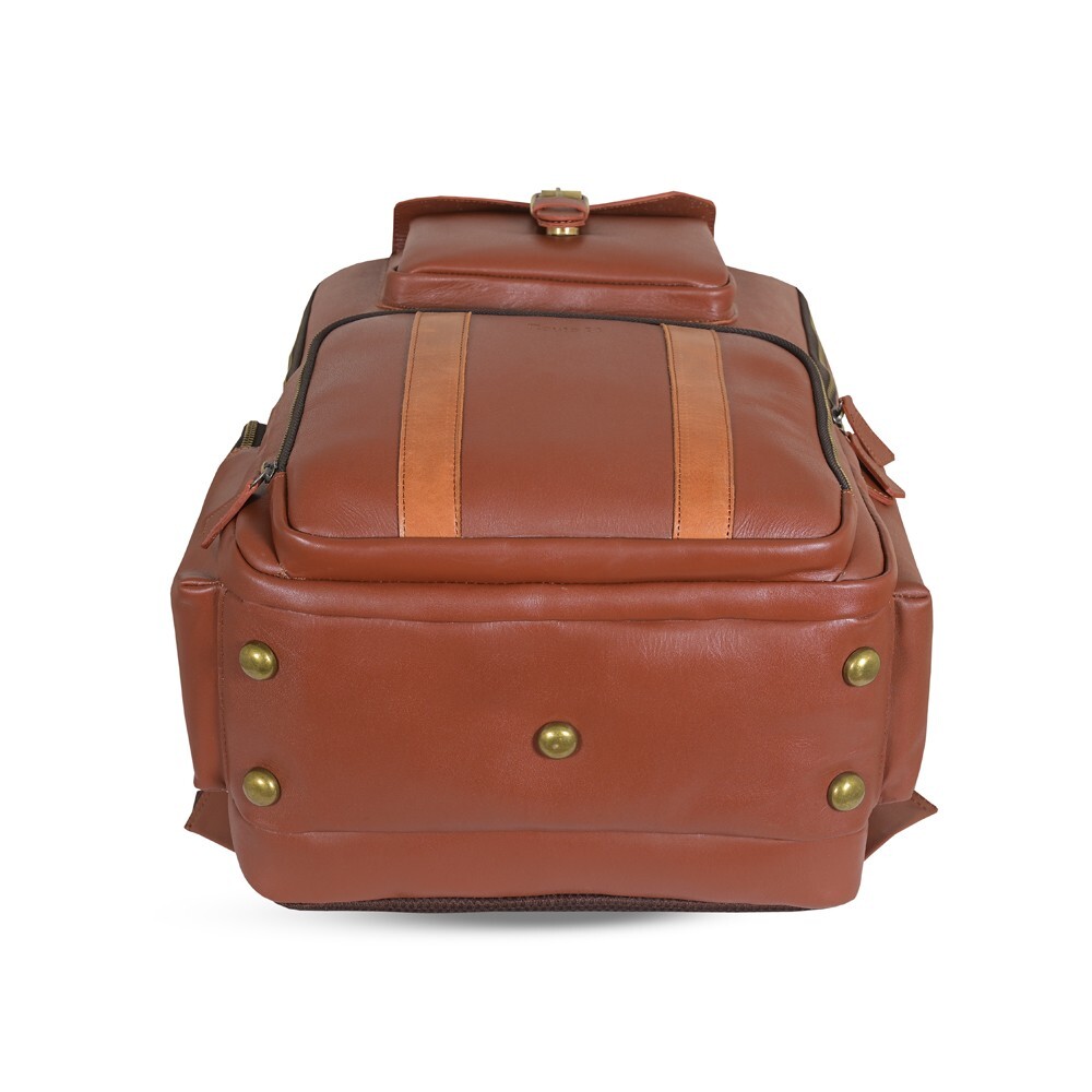Genuine Leather Backpack for Men Vintage Travel Work Bag Retro Laptop School Bag