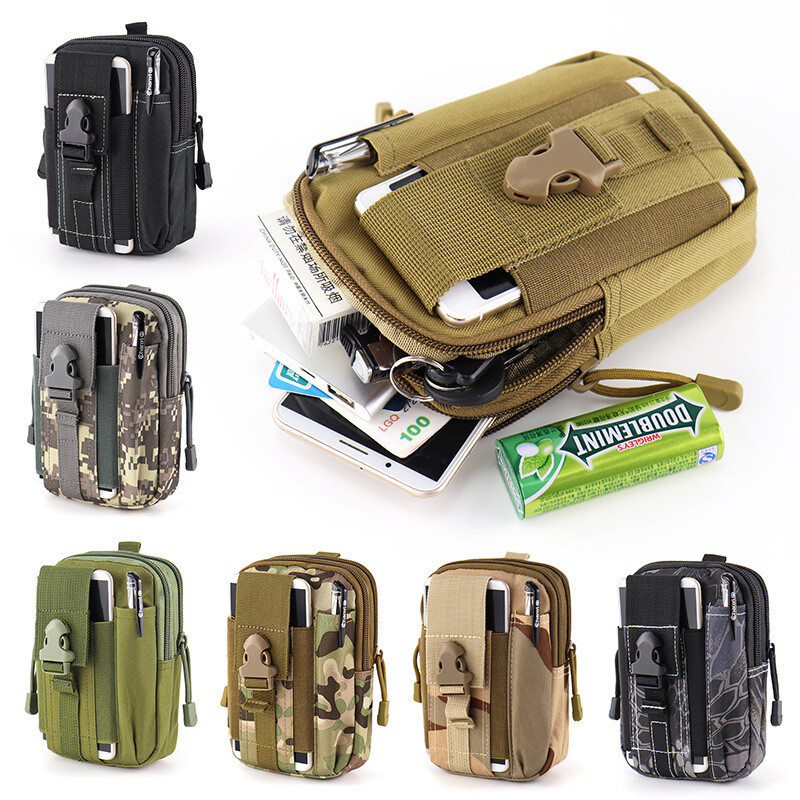Men Tactical Carrying Bag Belt Bag Military MOLLE Pouch Utility Small Waist Bag