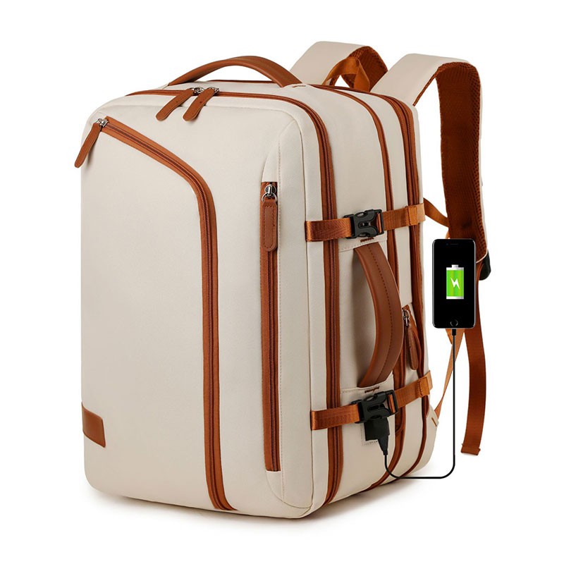 Expandable 15.6″ Laptop Backpack Business Travel Bag Large Capacity USB Charging