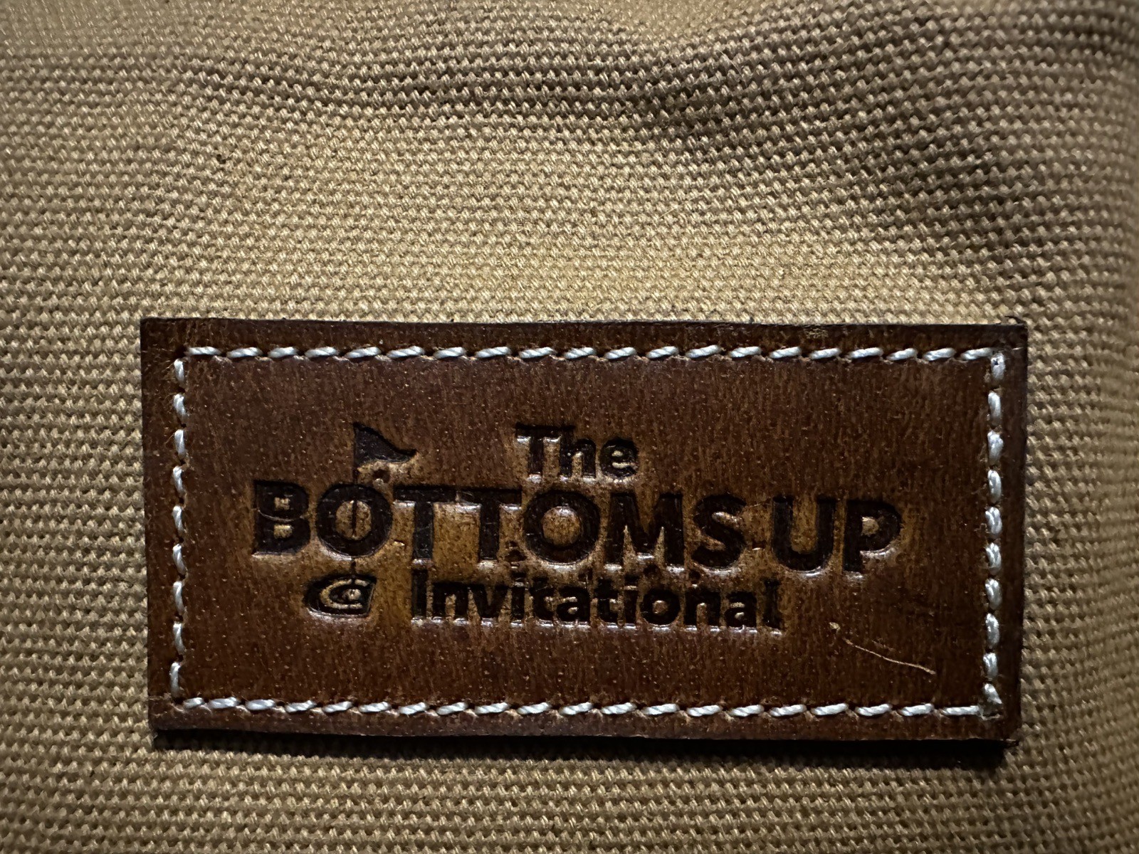 F.H. Wadsworth Weekender Duffel Bag Bottoms Up Invitational Brown Canvas READ