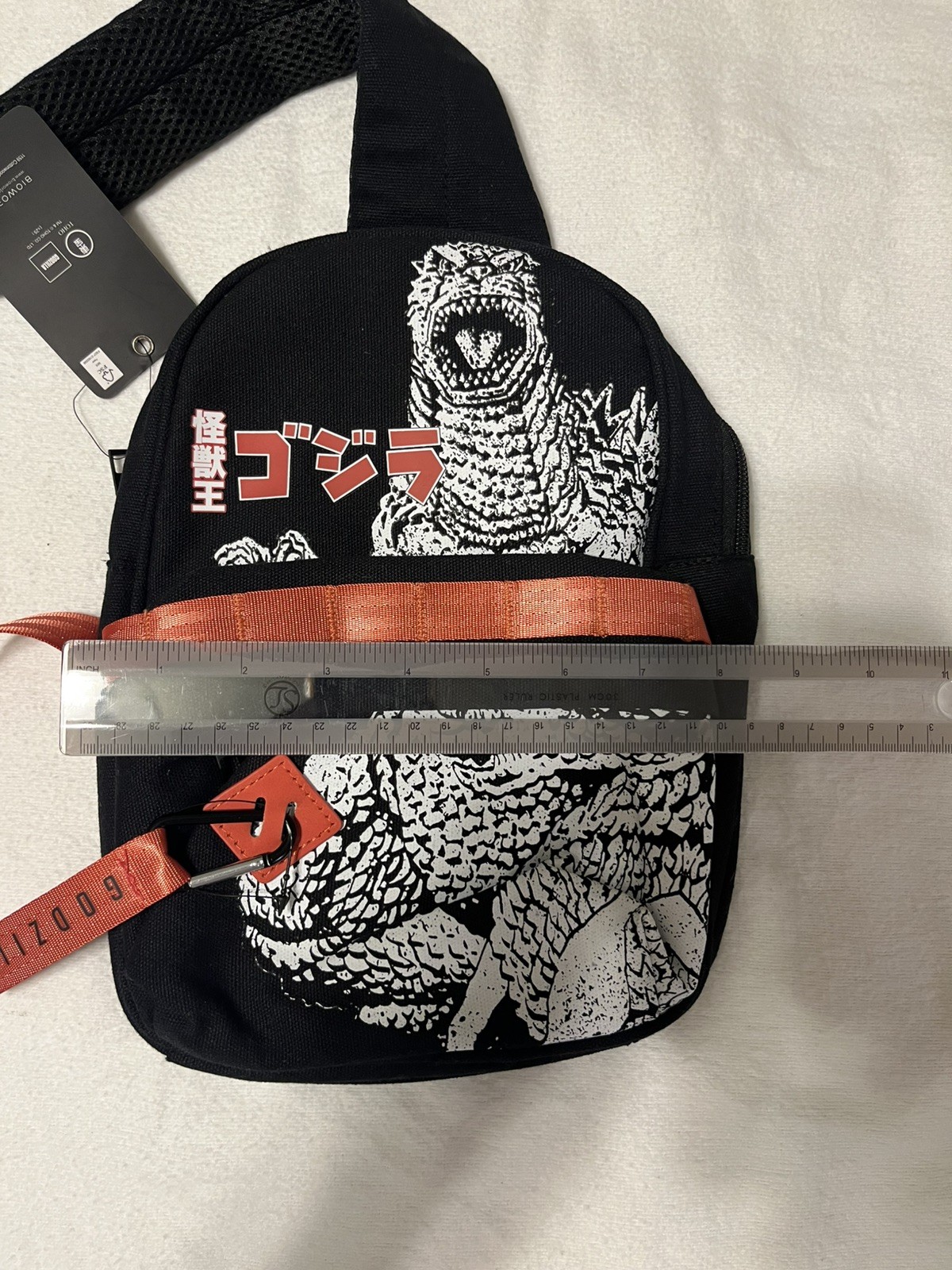 Godzilla Sling Bag Small Shoulder Pack Backpack Bioworld Black Red