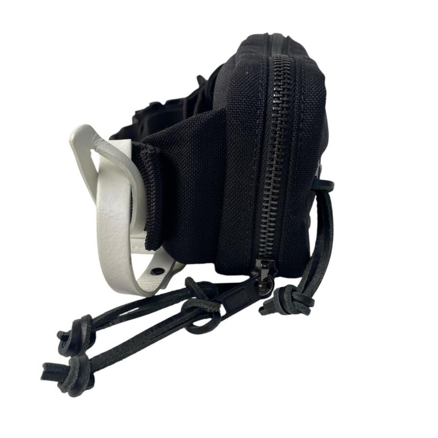 Maison Margiela Black Canvas Crossbody Bag Mens Adjustable Strap W 16cm A