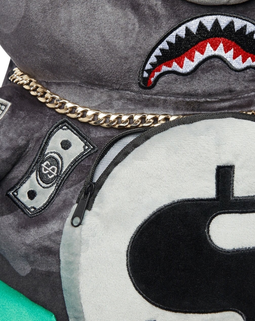 Sprayground 🔥Money Bear Plush Teddy Backpack🧸Best Kids Camo Gray Boys Girls