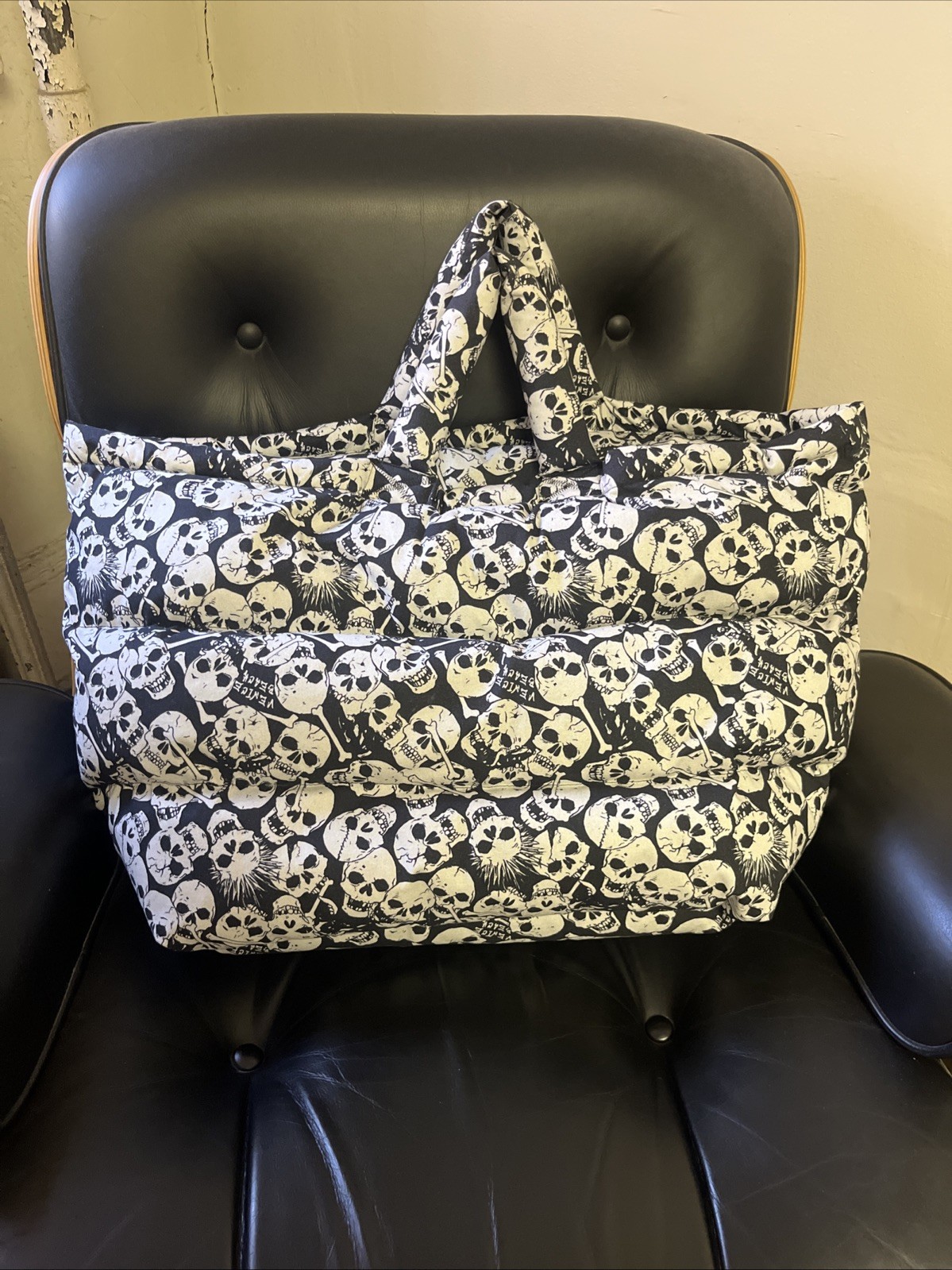 ERL Venice Beach Skulls Padded Tote Bag.