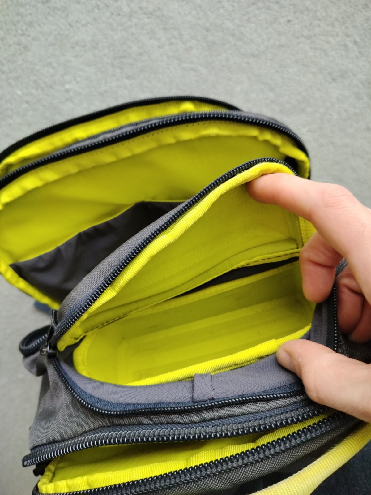 Ogio Backpack Dark Grey And Green Sunglasses Protector Pouch