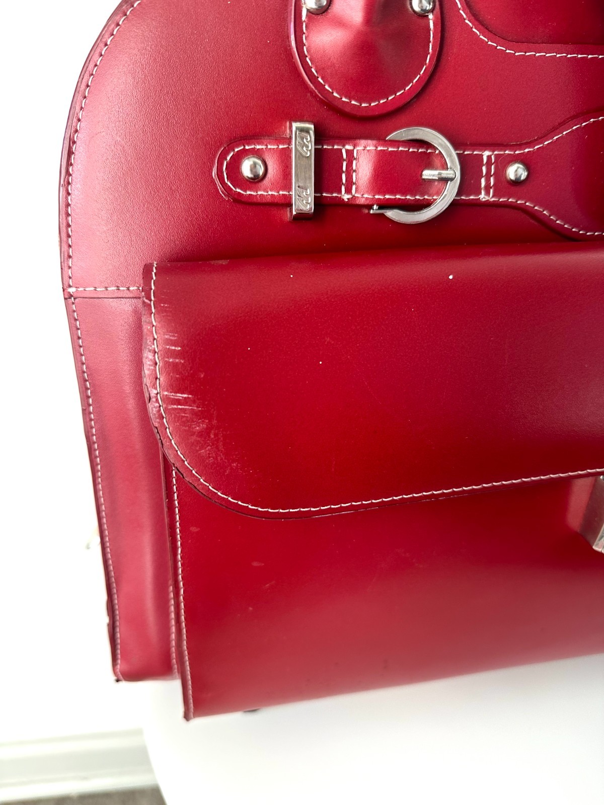 McKlein Edgebrook 15 in. Rolling Laptop Briefcase Red