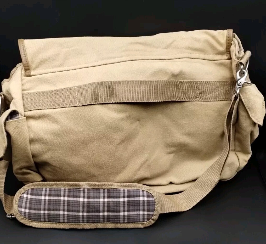 Field & Co. Leeds Mark Levinson Lexus 12″x 18″ Beige Canvas Messenger Bag