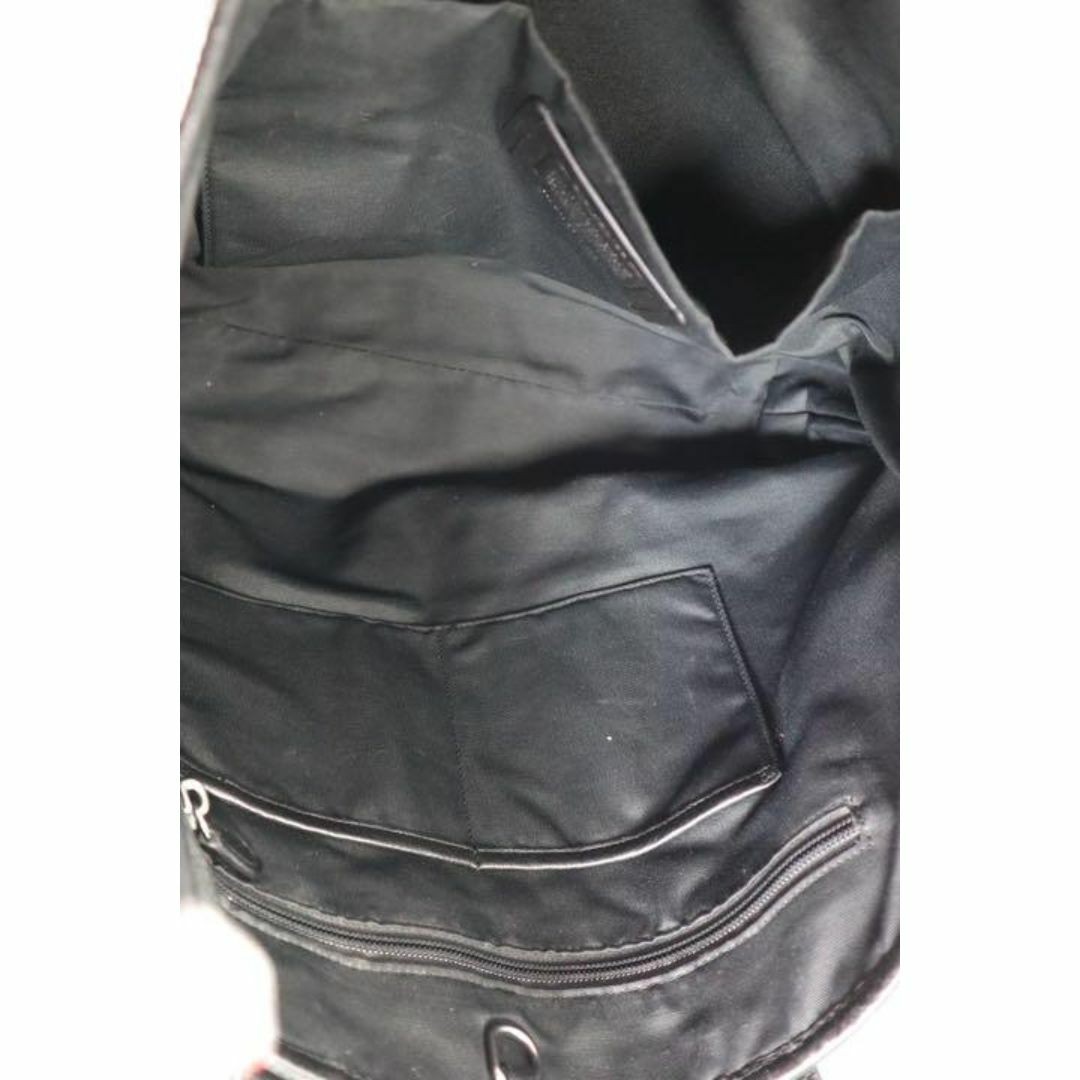 Coach Tote Bag F23248 Leather A4 45cm 17.7in Black Chalk Mens japan used